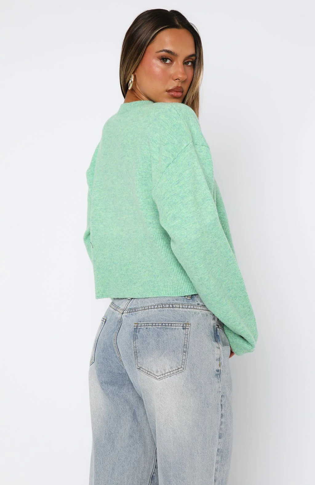 Make Me Happy Knit Cardigan Zesty Lime - Image 4