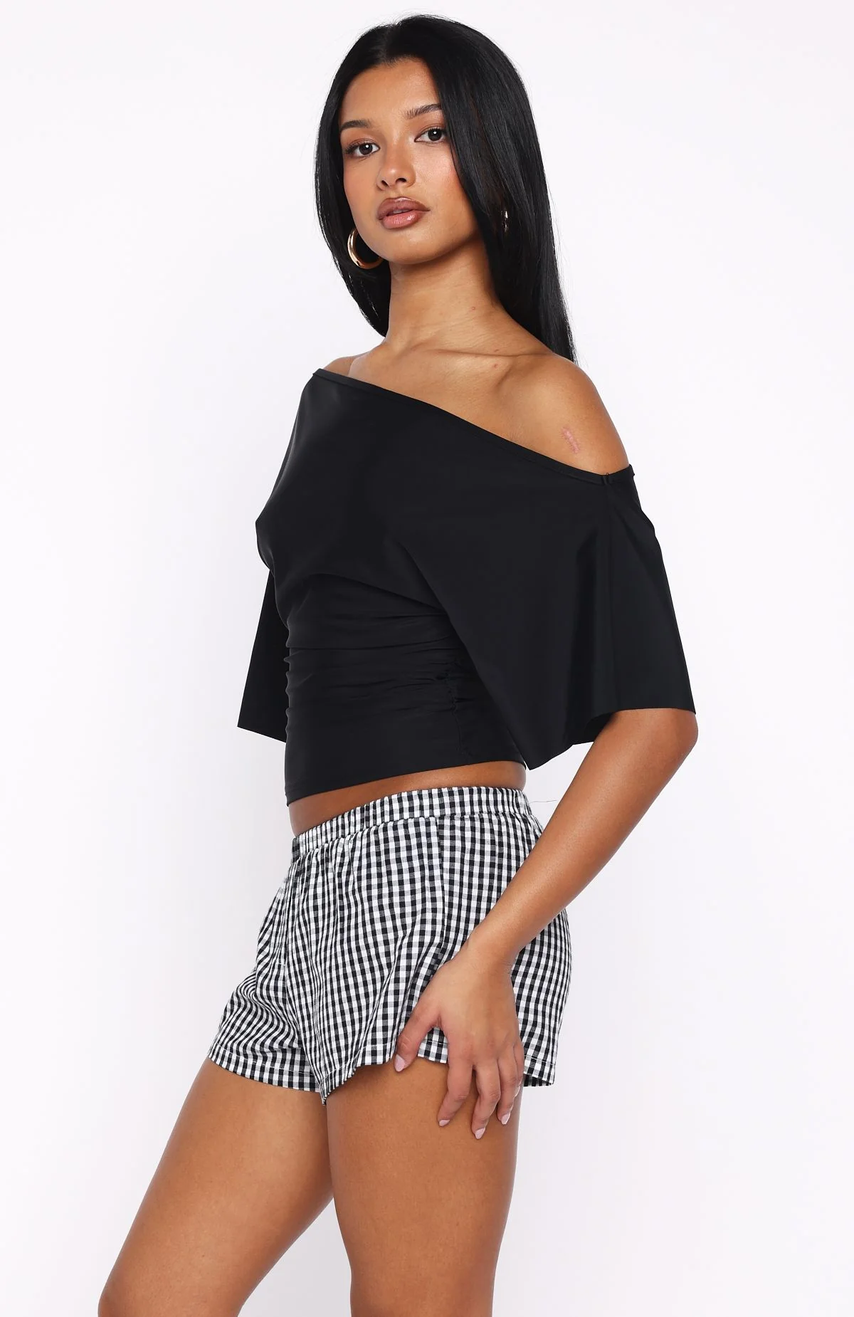 Marrakech Moments Cinched Waist Top Black - Image 3