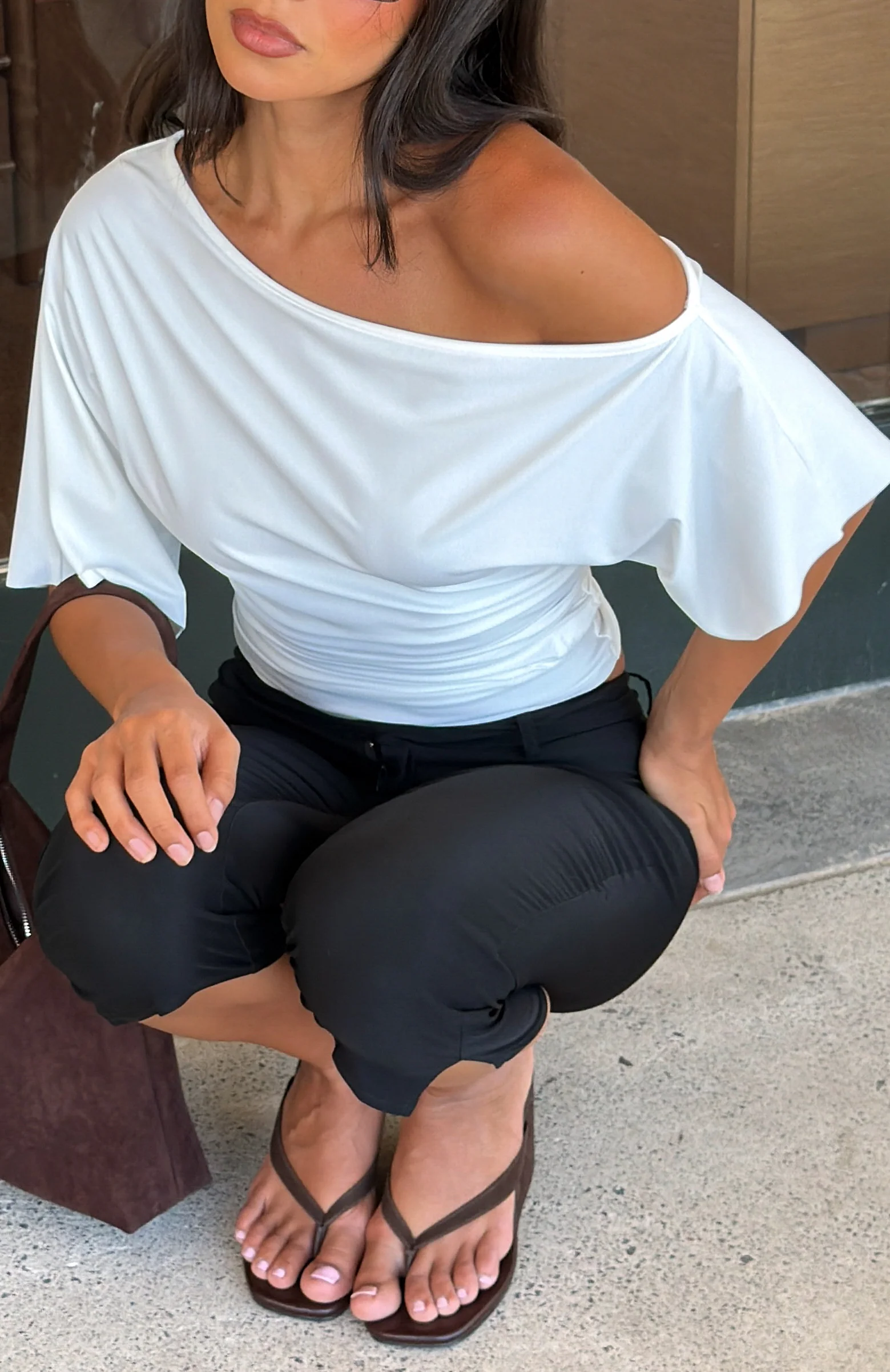 Marrakech Moments Cinched Waist Top White - Image 2