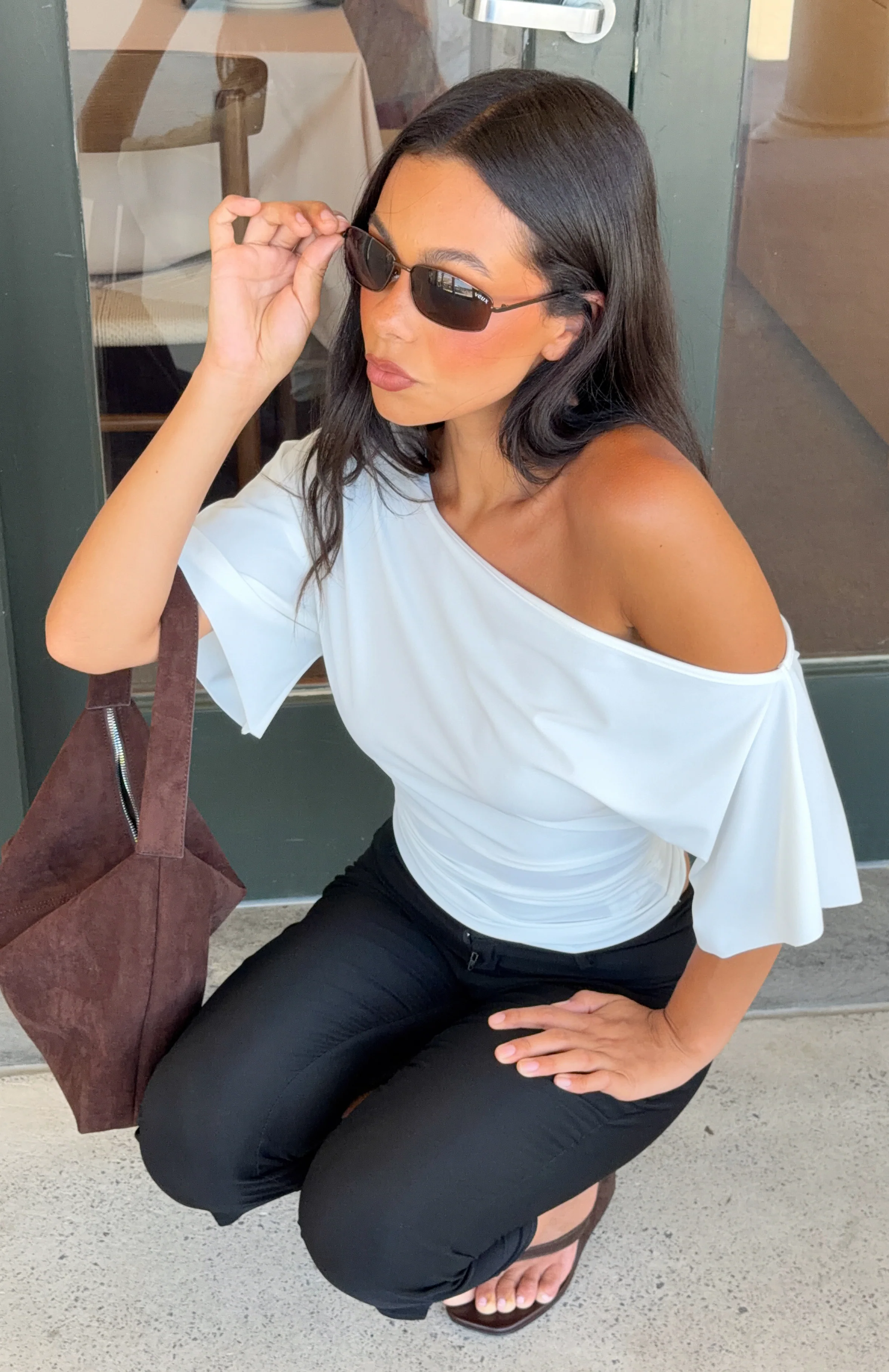 Marrakech Moments Cinched Waist Top White - Image 8