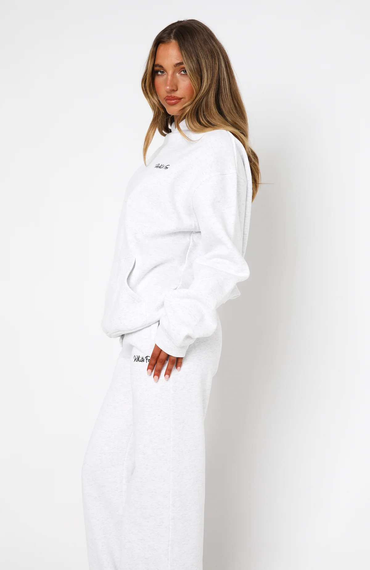 Match Your Words Oversized Hoodie Grey Marle - Image 3