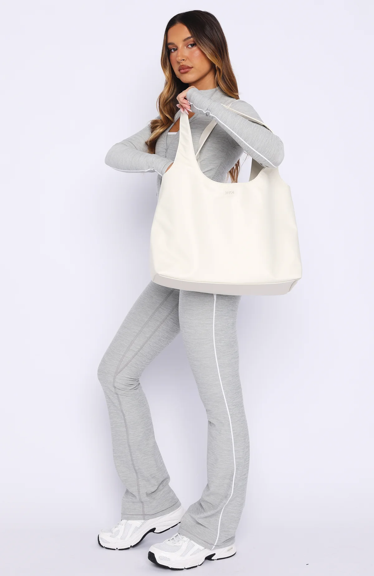 Maxton Nylon Shoulder Bag Cream - Image 2
