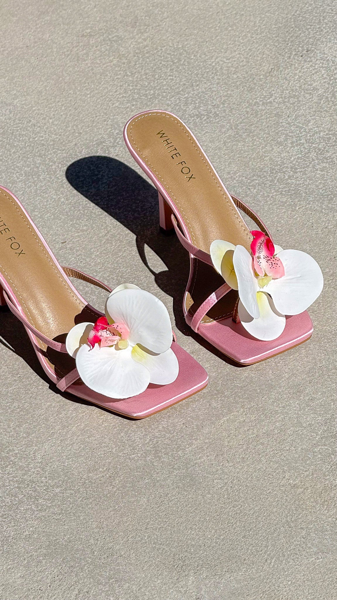 Megan Orchid Mules Pink Satin/White - Image 5