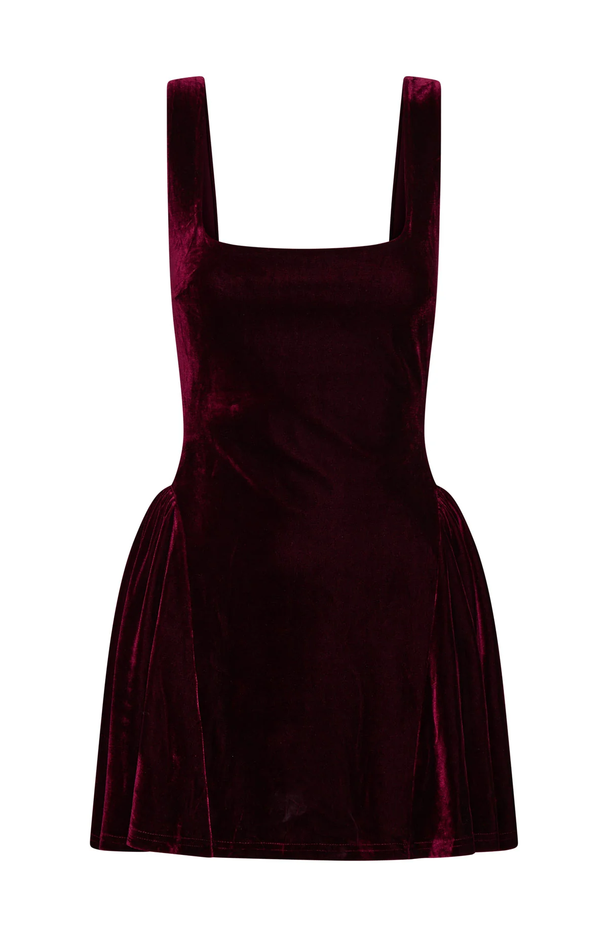 Midnight In Paris Velvet Mini Dress Burgundy - Image 10