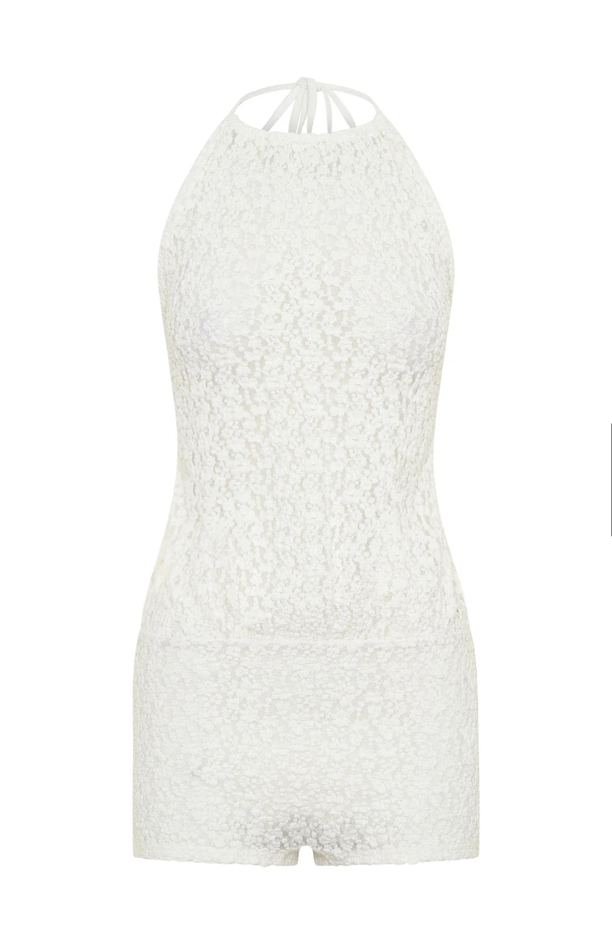 Misbehave Playsuit Off White - Image 7