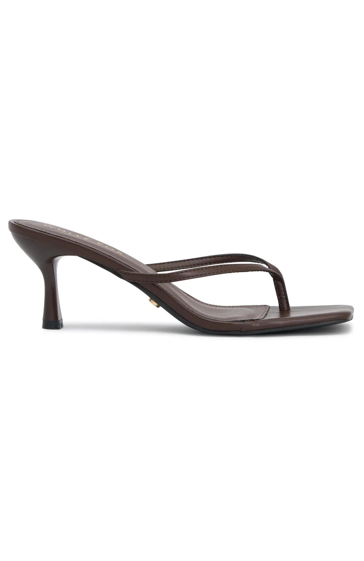 Mitchell Thong Mules Chocolate PU - Image 5