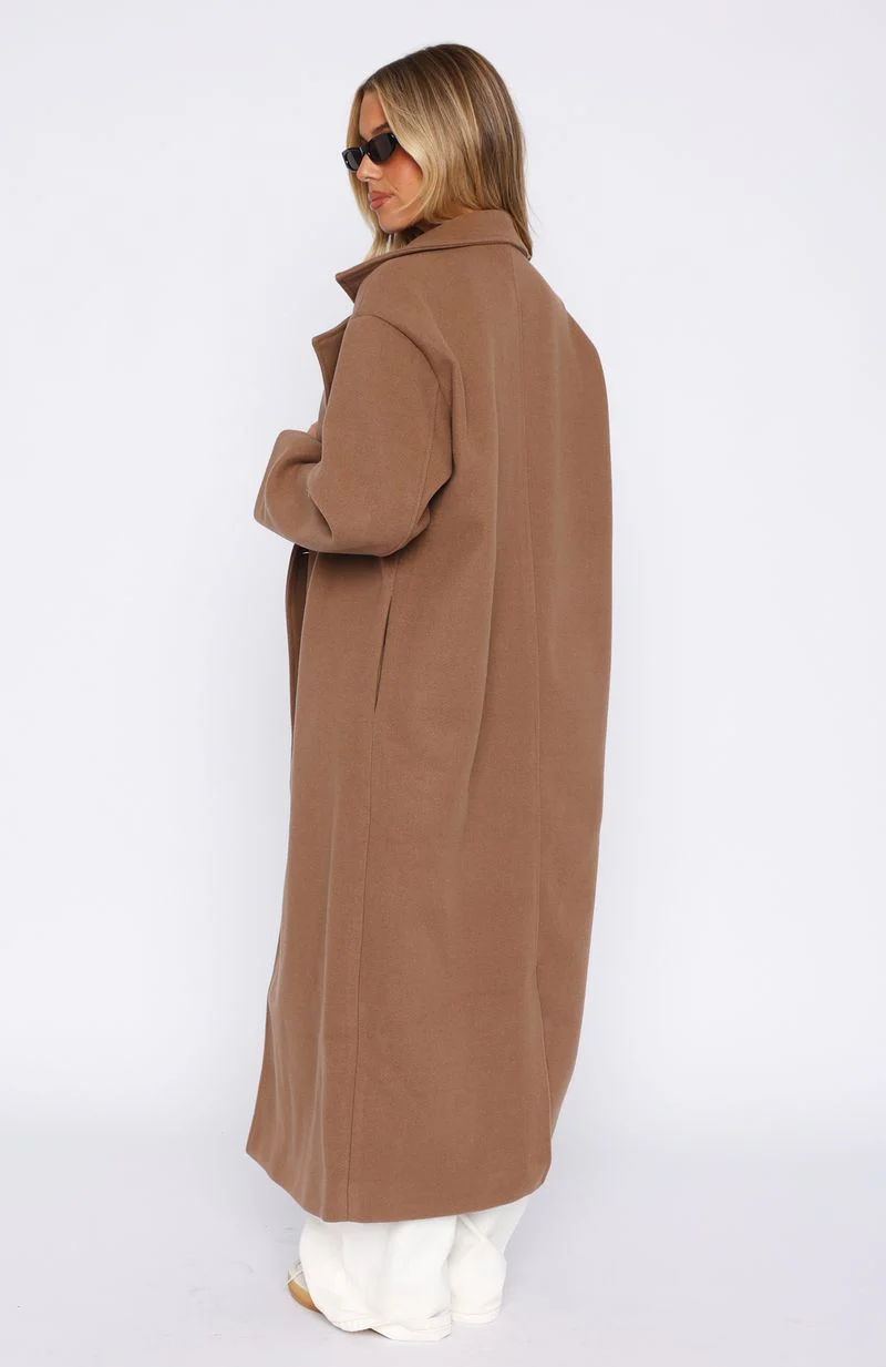 Modern Edge Oversized Coat Caramel - Image 4