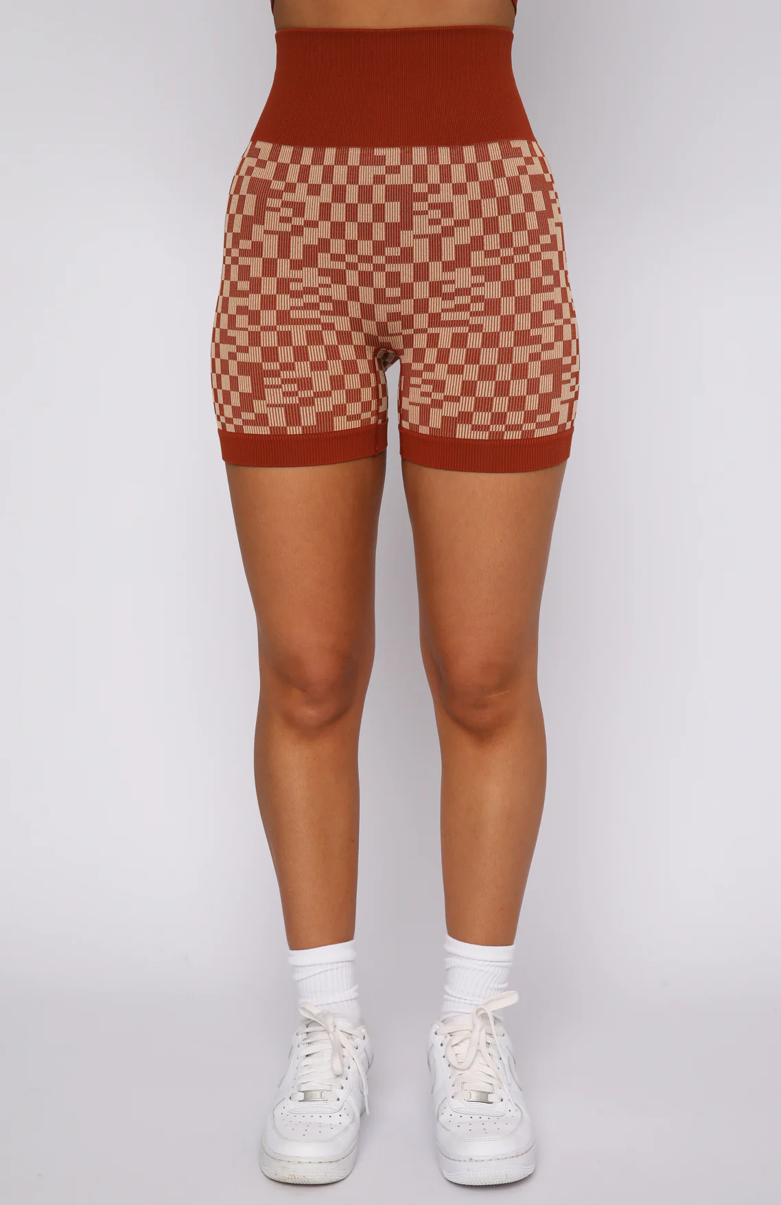 Mojave Seamless Bike Shorts Burnt Clay Mirage - Image 2