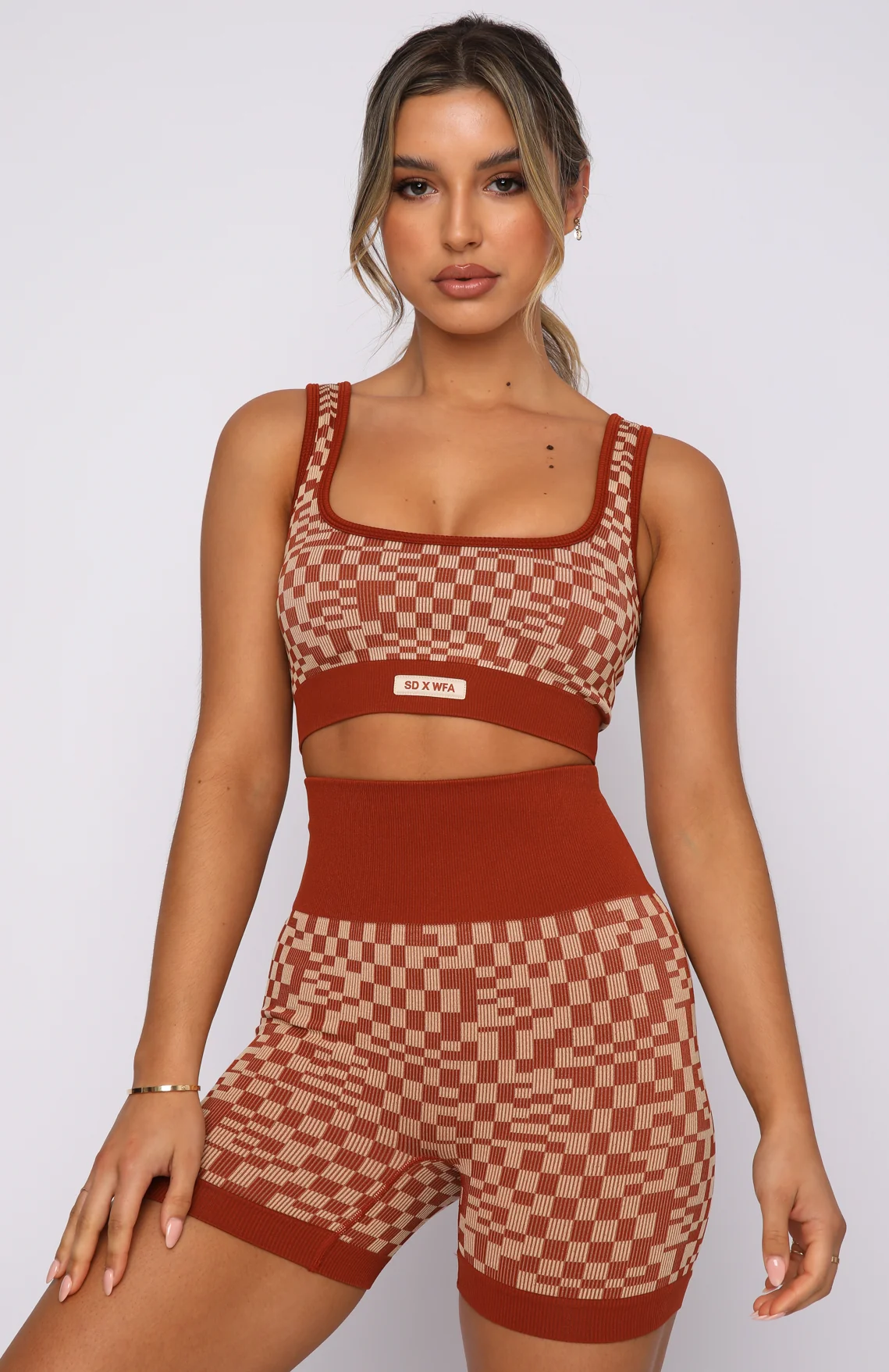 Mojave Seamless Sports Bra Burnt Clay Mirage - Image 2