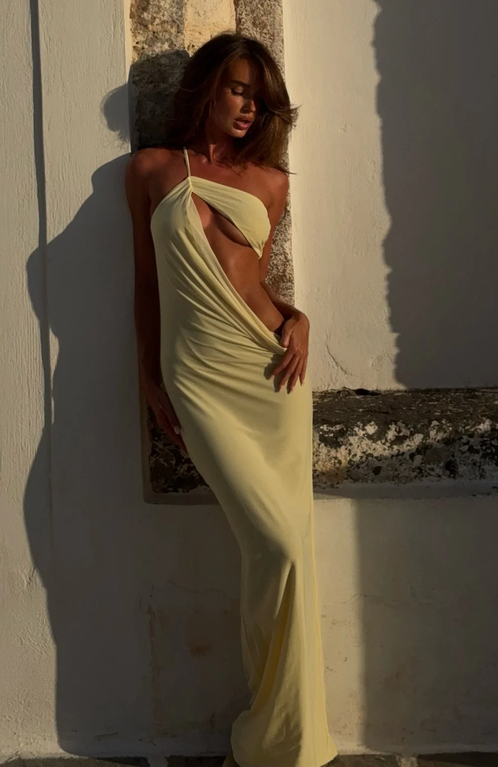 Monaco Moment Maxi Dress Lemon - Image 9