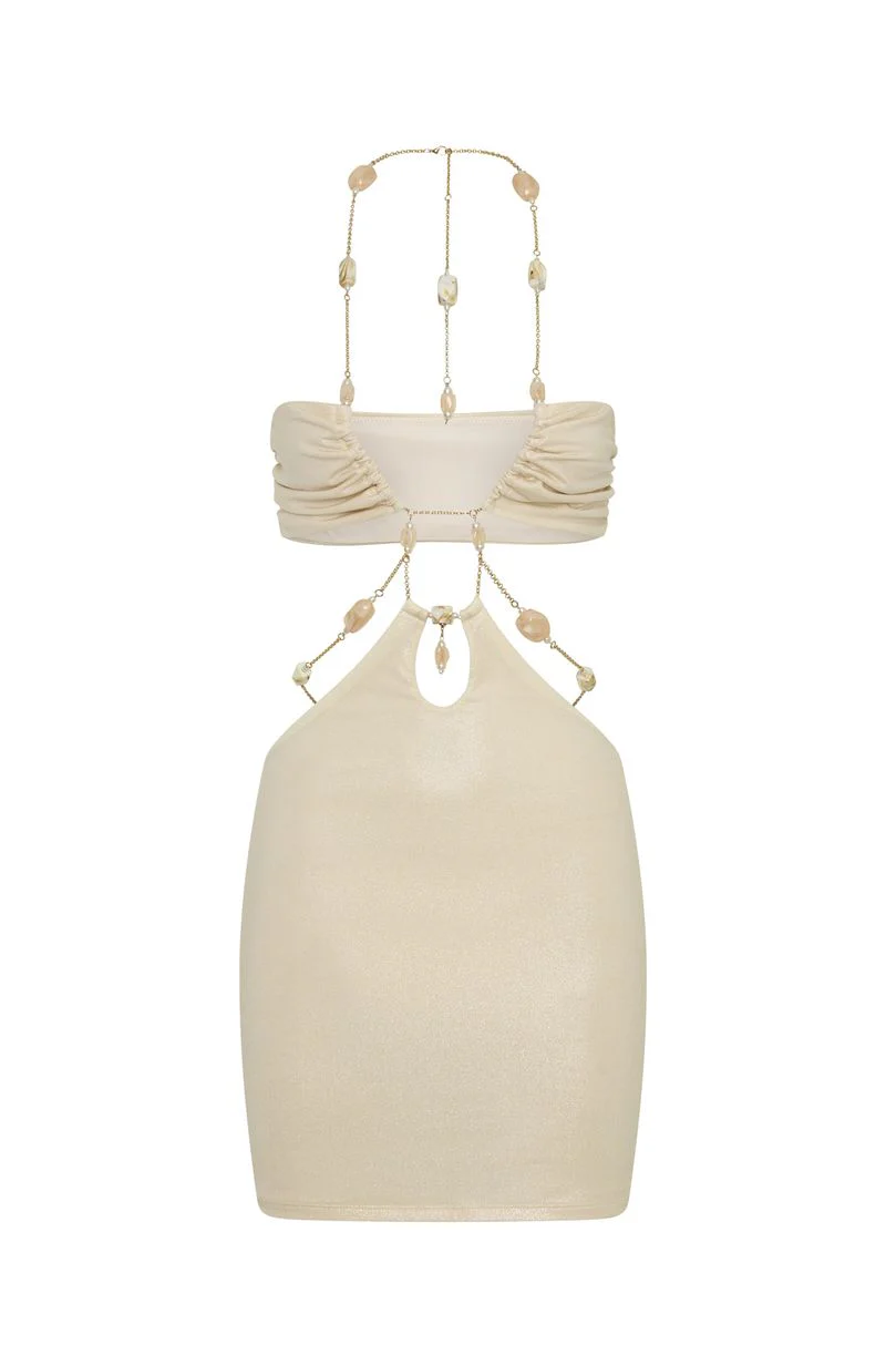 Moonlit Muse Mini Dress Pearl - Image 9
