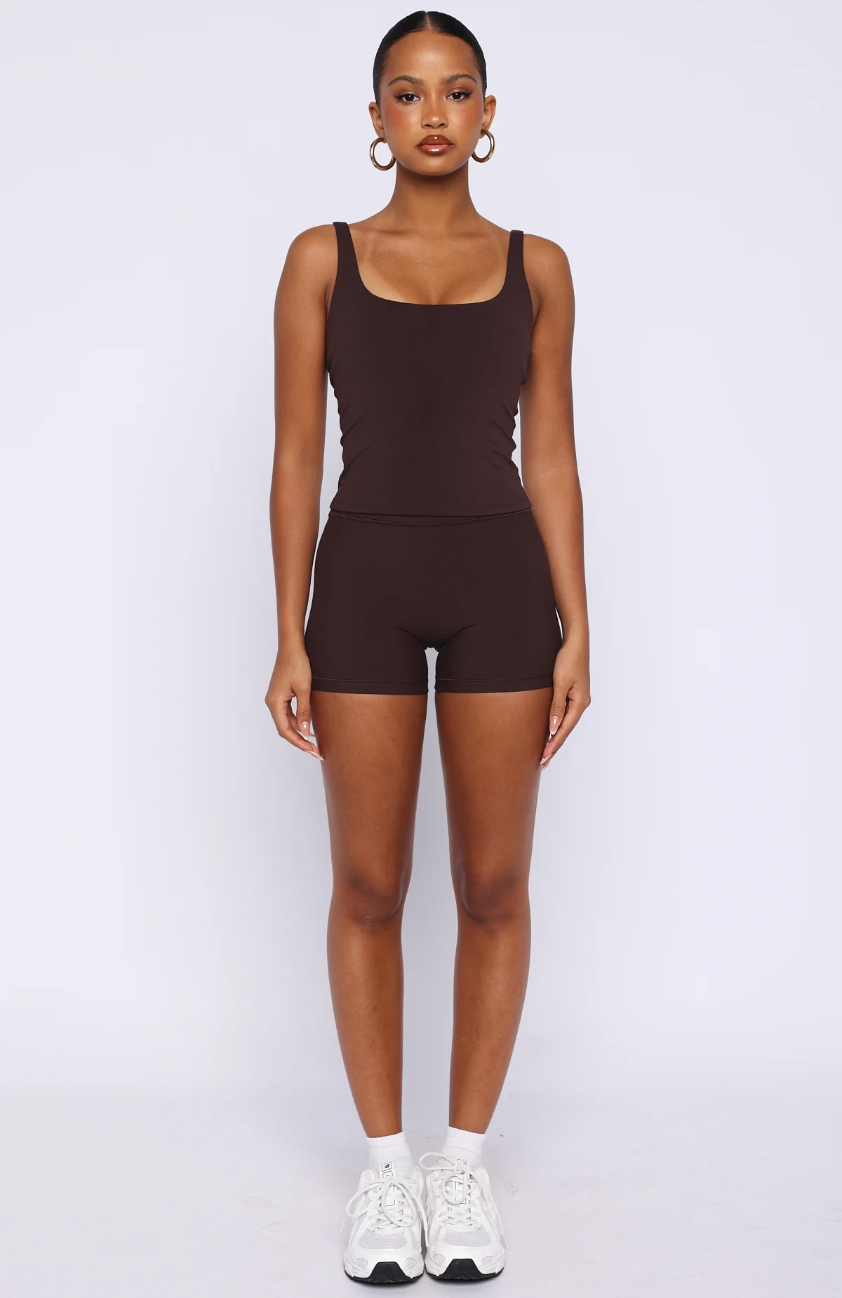 More To You Active Tank Dark Chocolate - Image 5