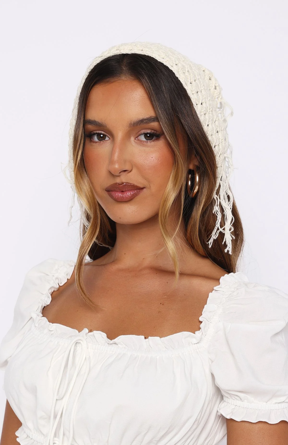 Morgana Head Scarf Cream - Image 3