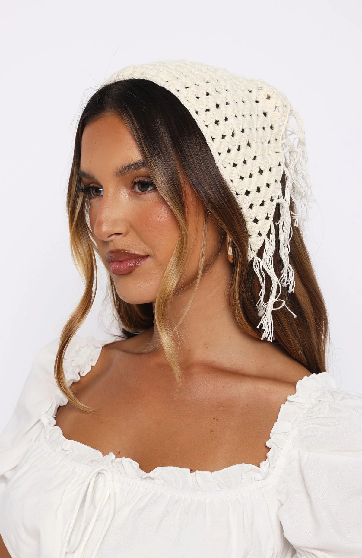 Morgana Head Scarf Cream - Image 4