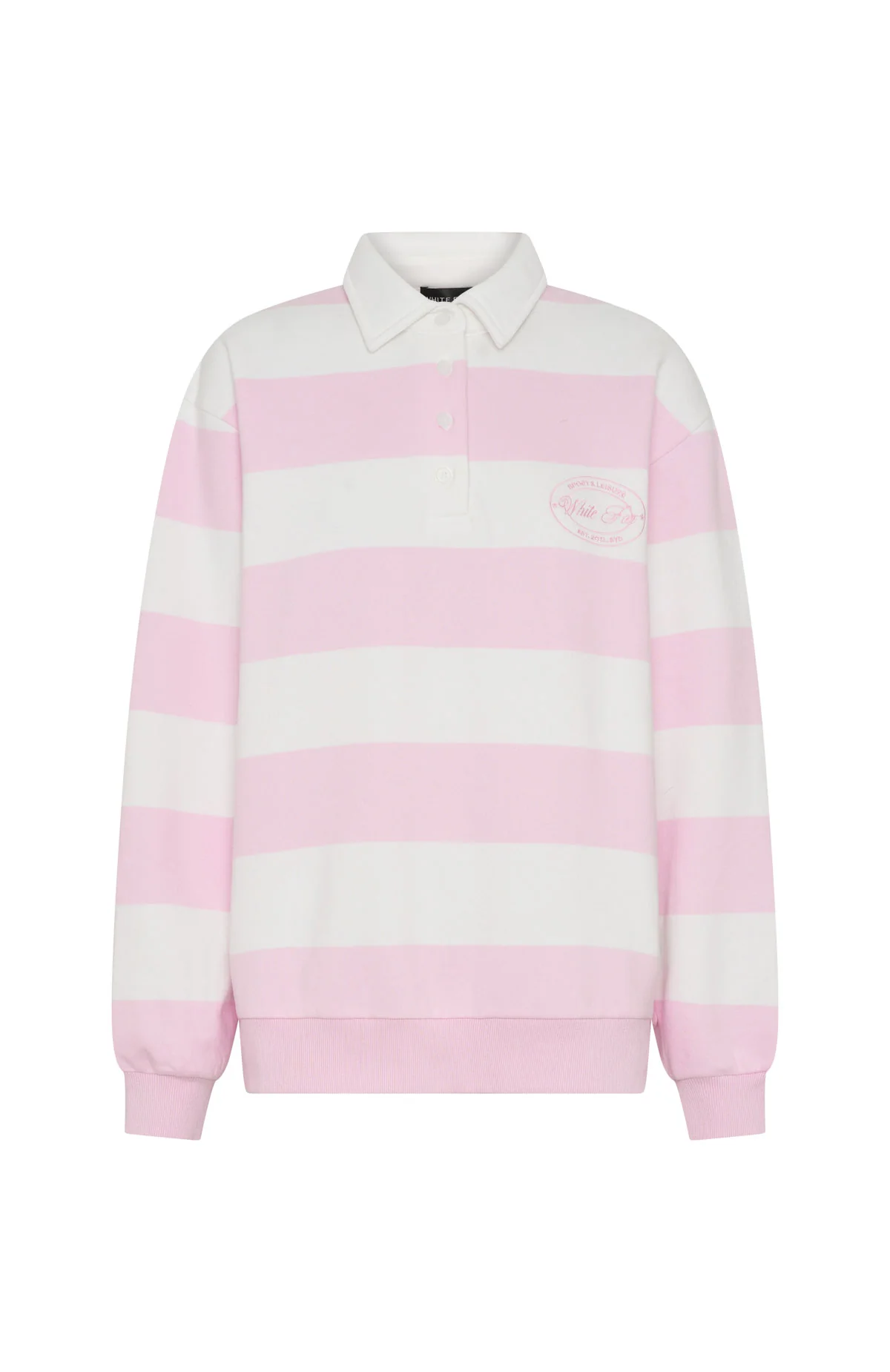 Moving Fast Oversized Henley Sweater Ballet Pink - Image 6