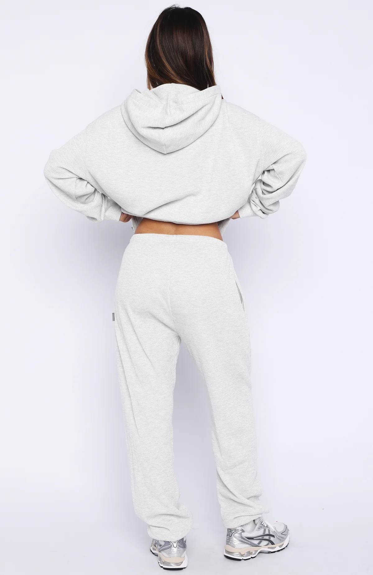 Moving Out Waffle Sweatpants Light Grey Marle - Image 4