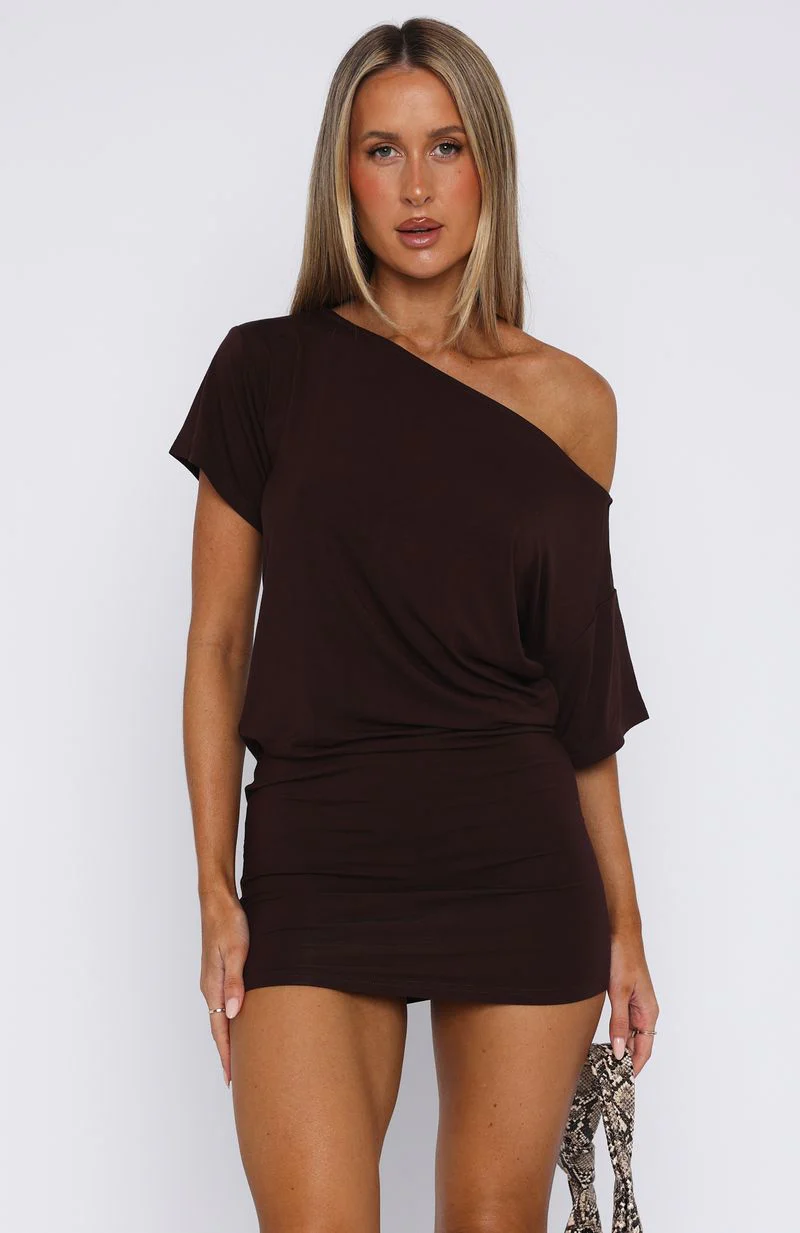 My Own Hero Mini Dress Chocolate - Image 2