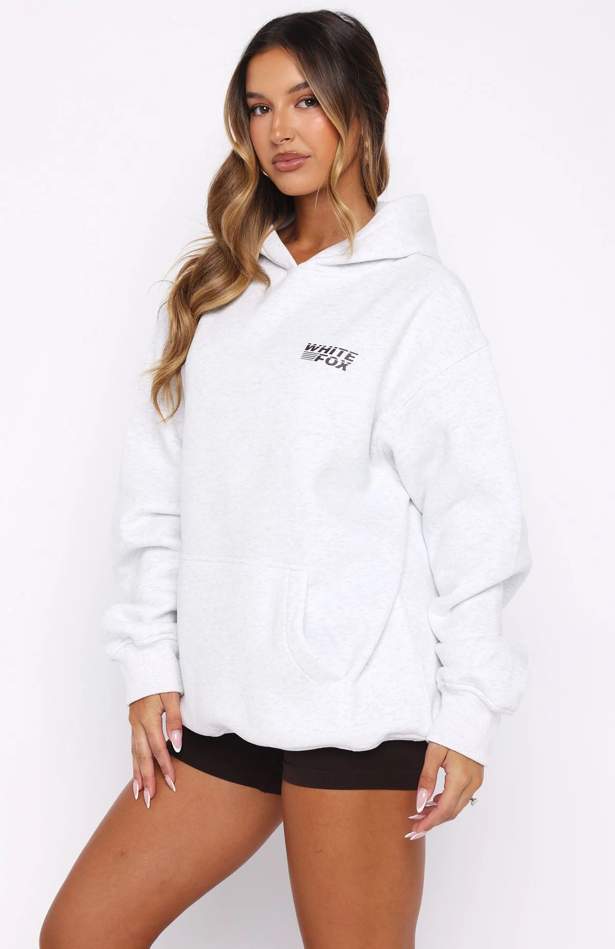 Name Of The Game Oversized Hoodie Grey Marle - Image 4
