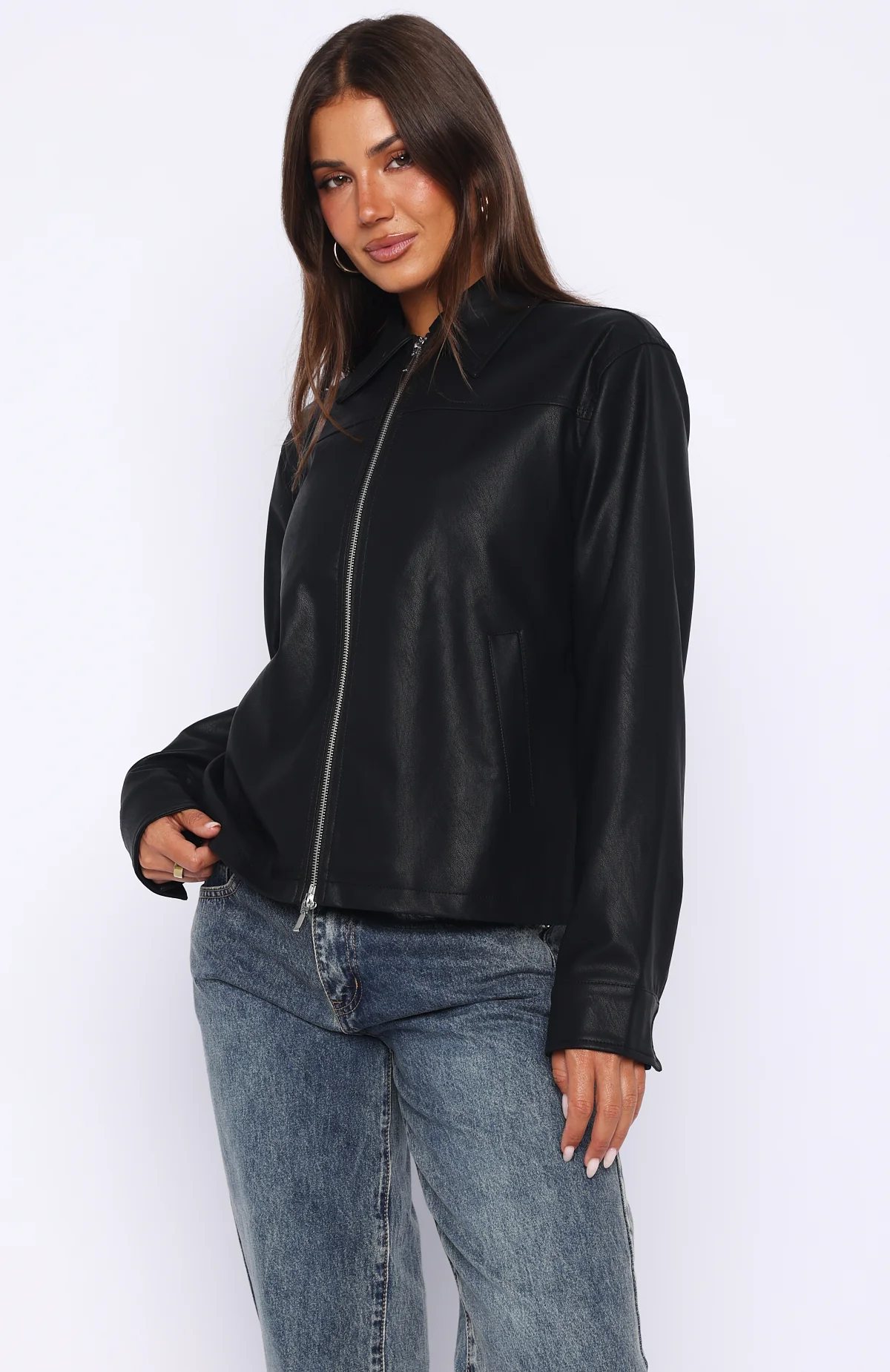 Never Possible PU Jacket Black - Image 4