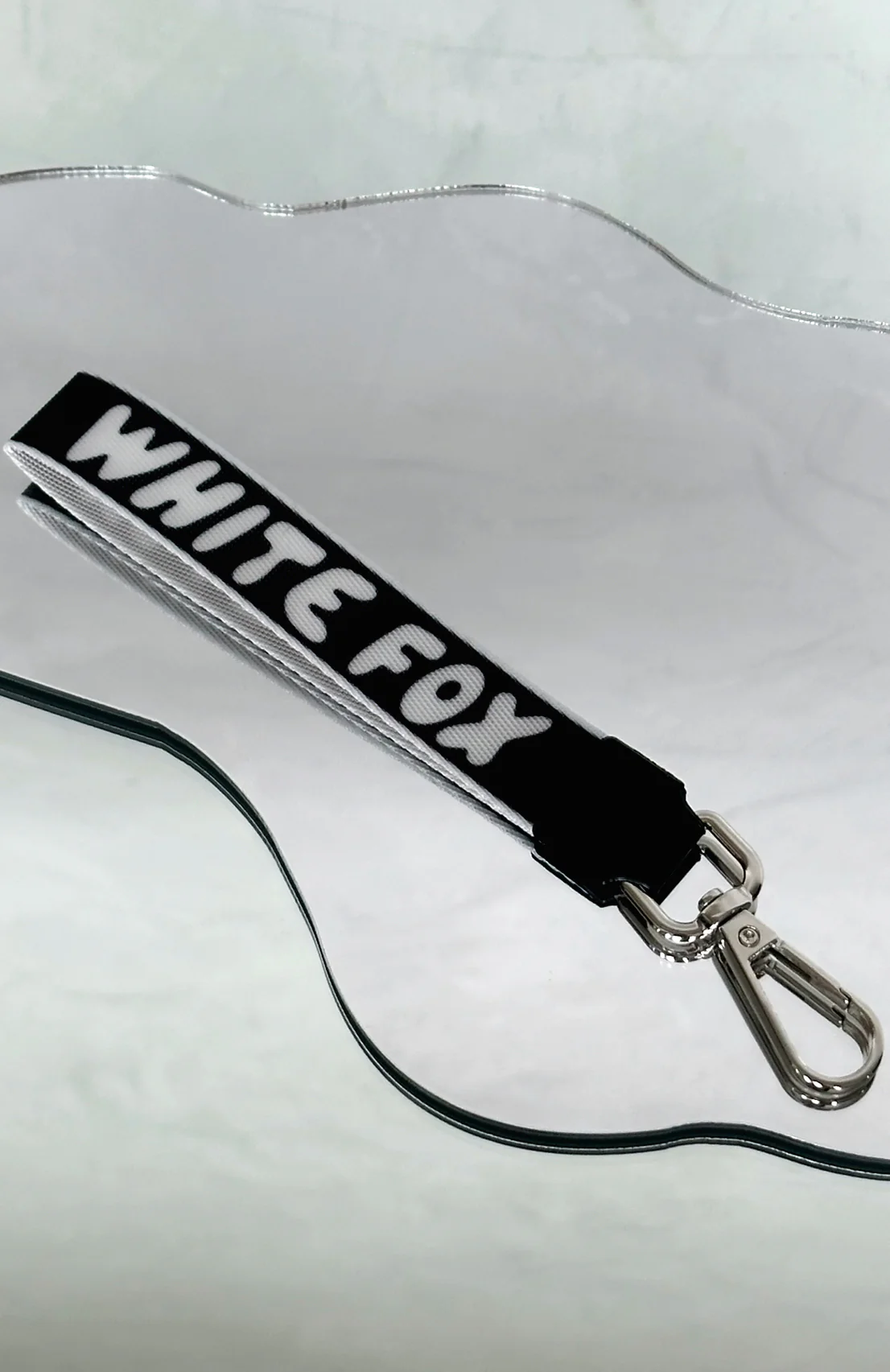 Next Level Strap Keychain Black/White - Image 3