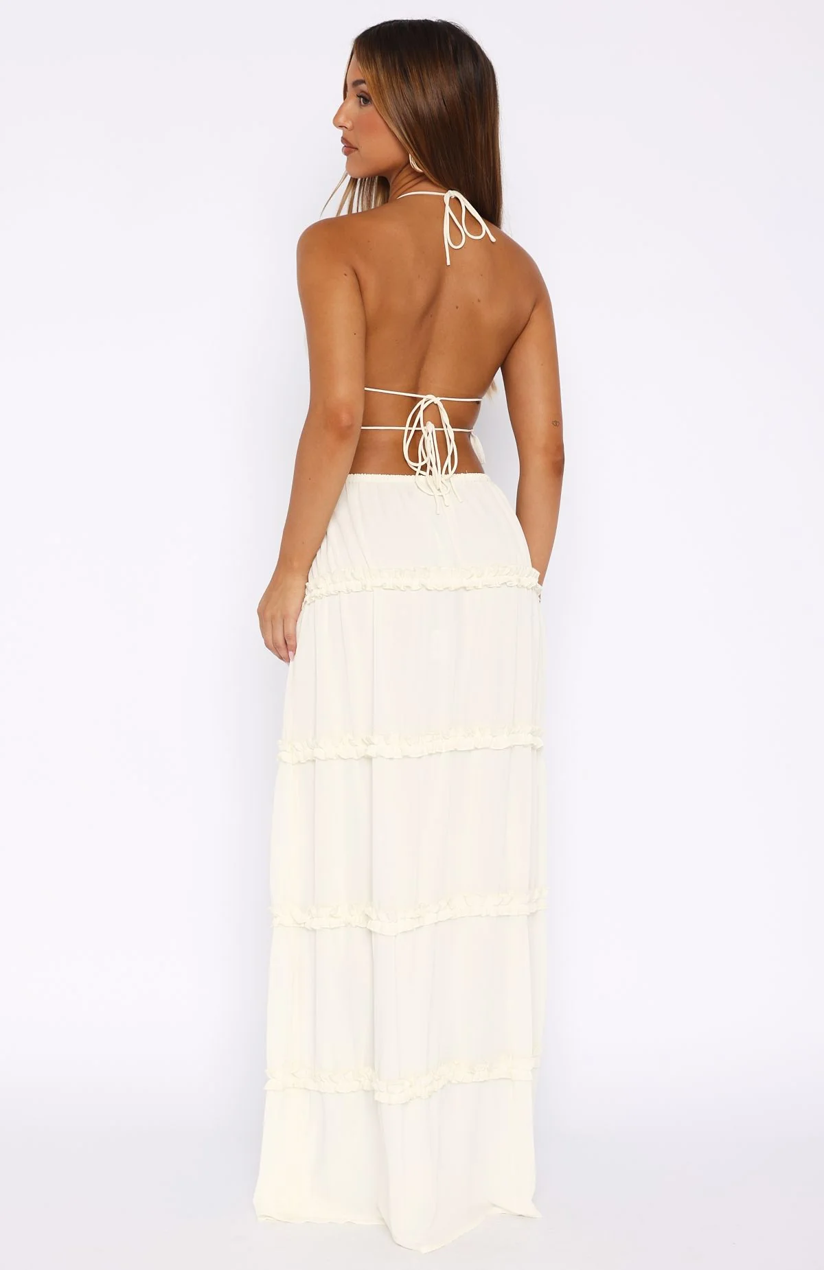 No Contact Maxi Skirt Off White - Image 4
