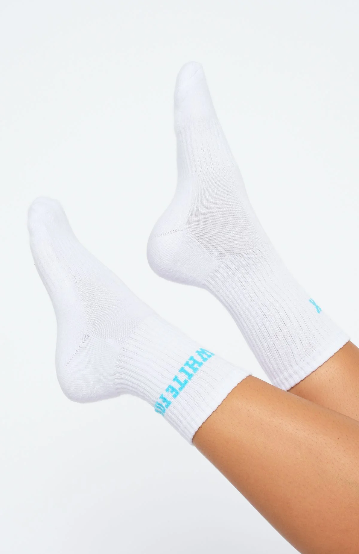 No Convincing Socks 2 Pack White/Choc/Blue - Image 4