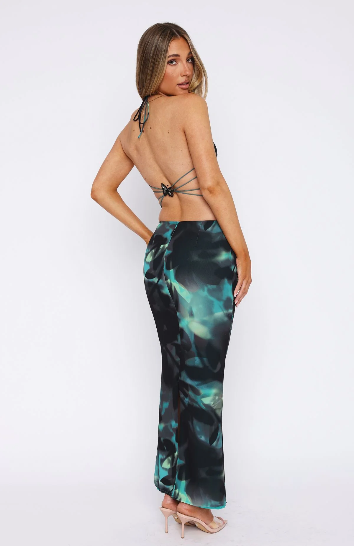 No Later Maxi Skirt Jade Wings - Image 4