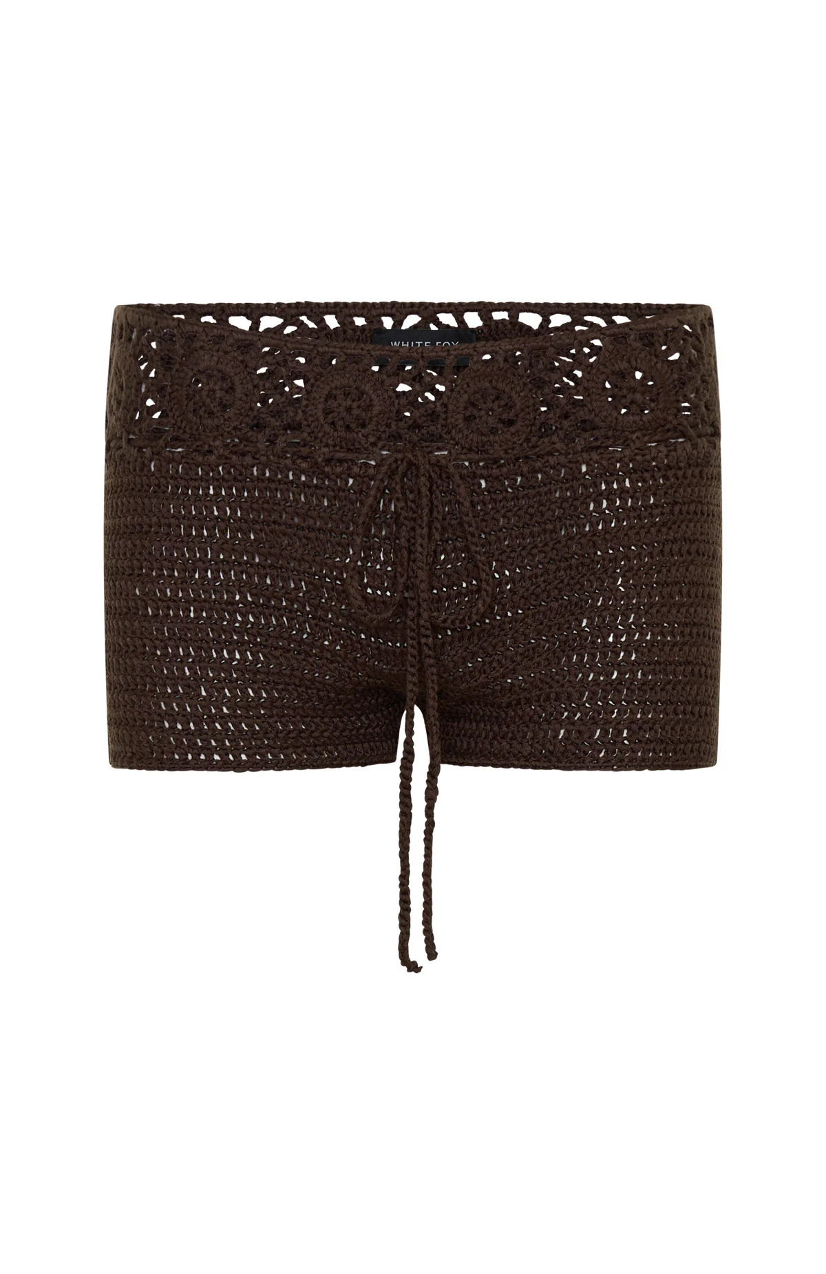 No Plans Crochet Shorts Chocolate - Image 7