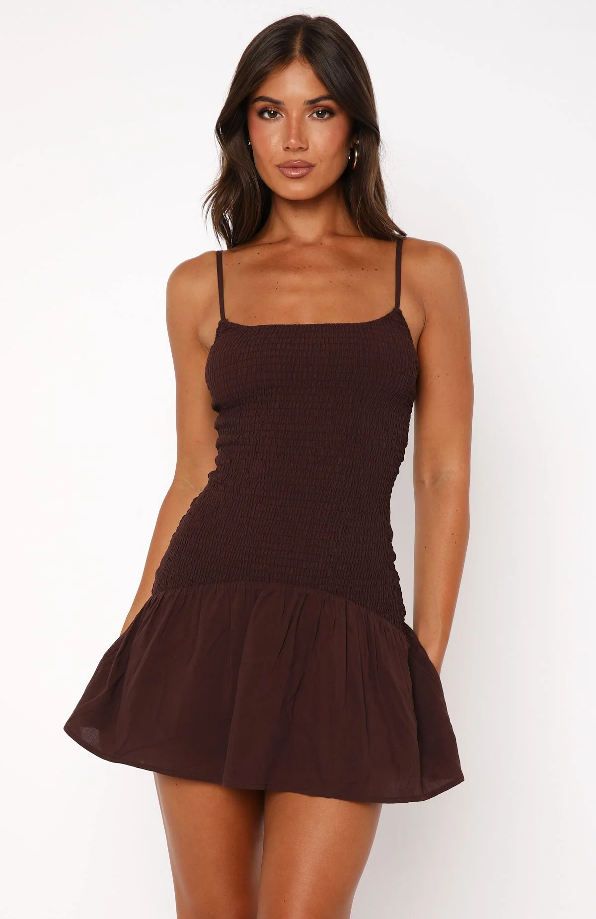 Nothing Is Over Mini Dress Chocolate - Image 2