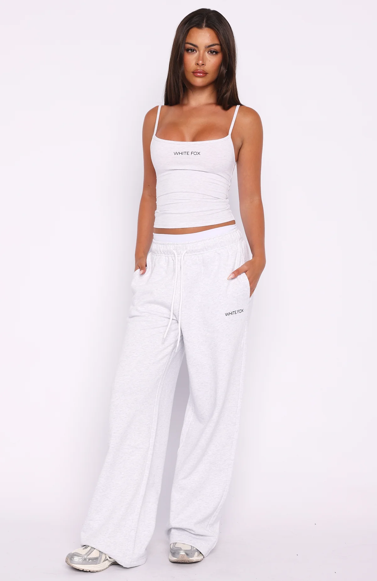 Off The Field Double Waistband Wide Leg Sweatpants Grey - Image 2