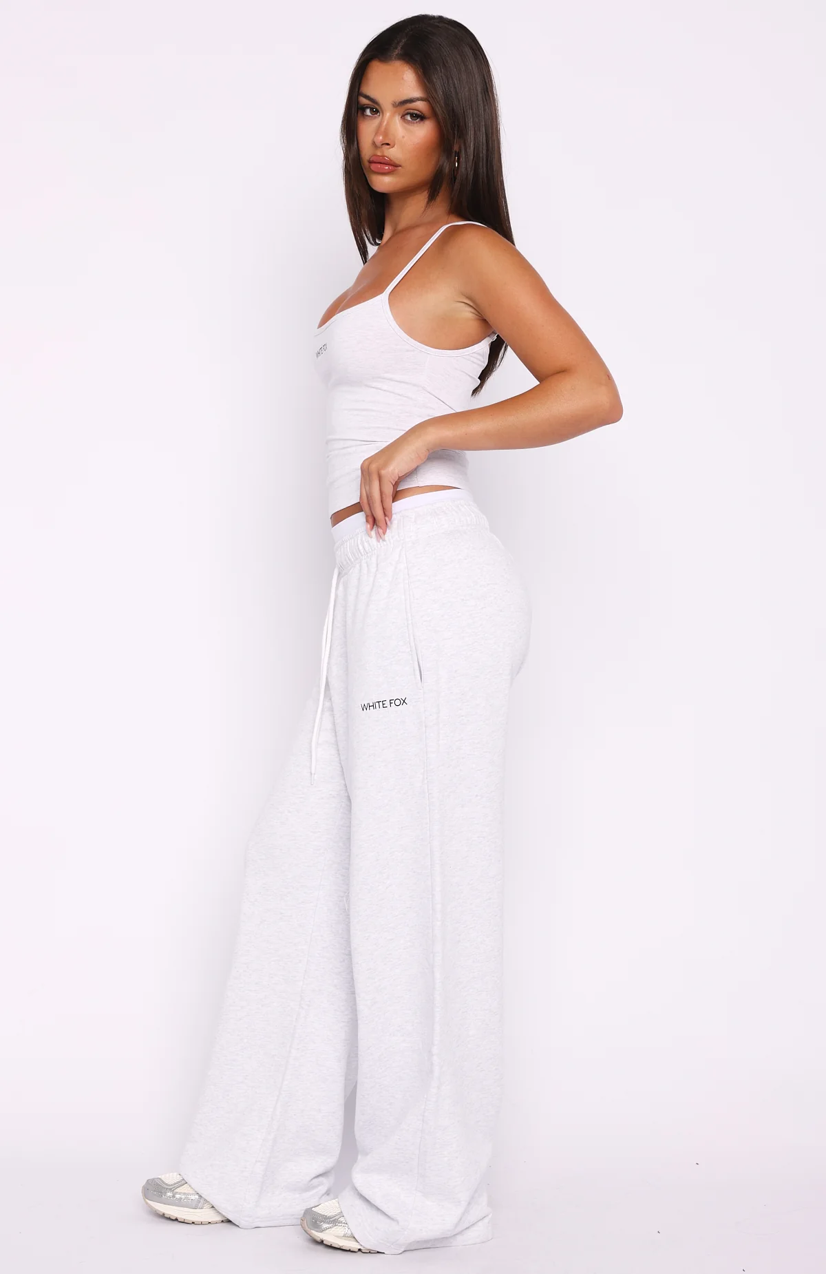Off The Field Double Waistband Wide Leg Sweatpants Grey - Image 3
