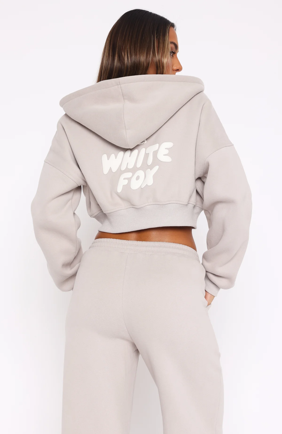 Offstage Cropped Zip Hoodie Moon - Image 4
