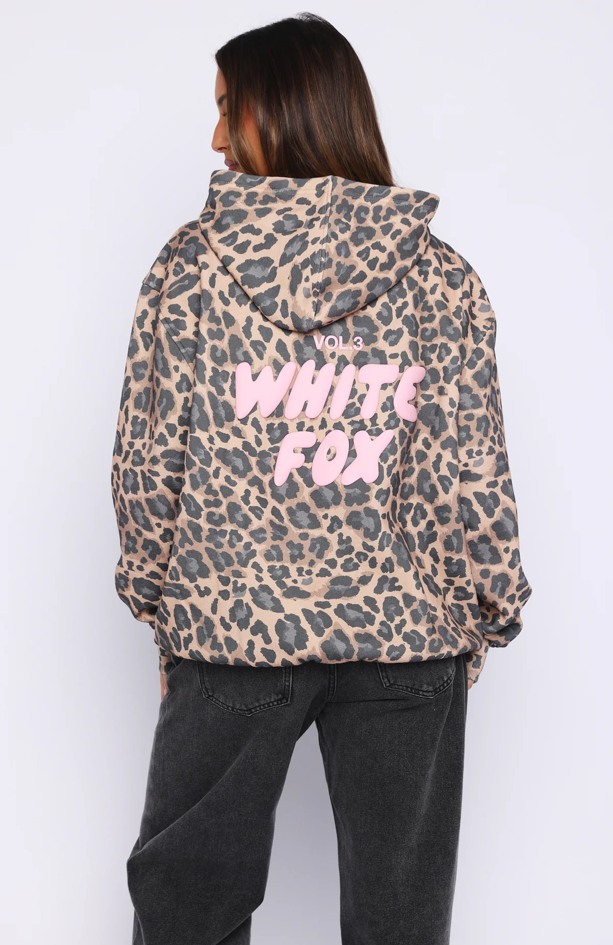 Offstage Printed Oversized Hoodie Dark Leopard - Image 5