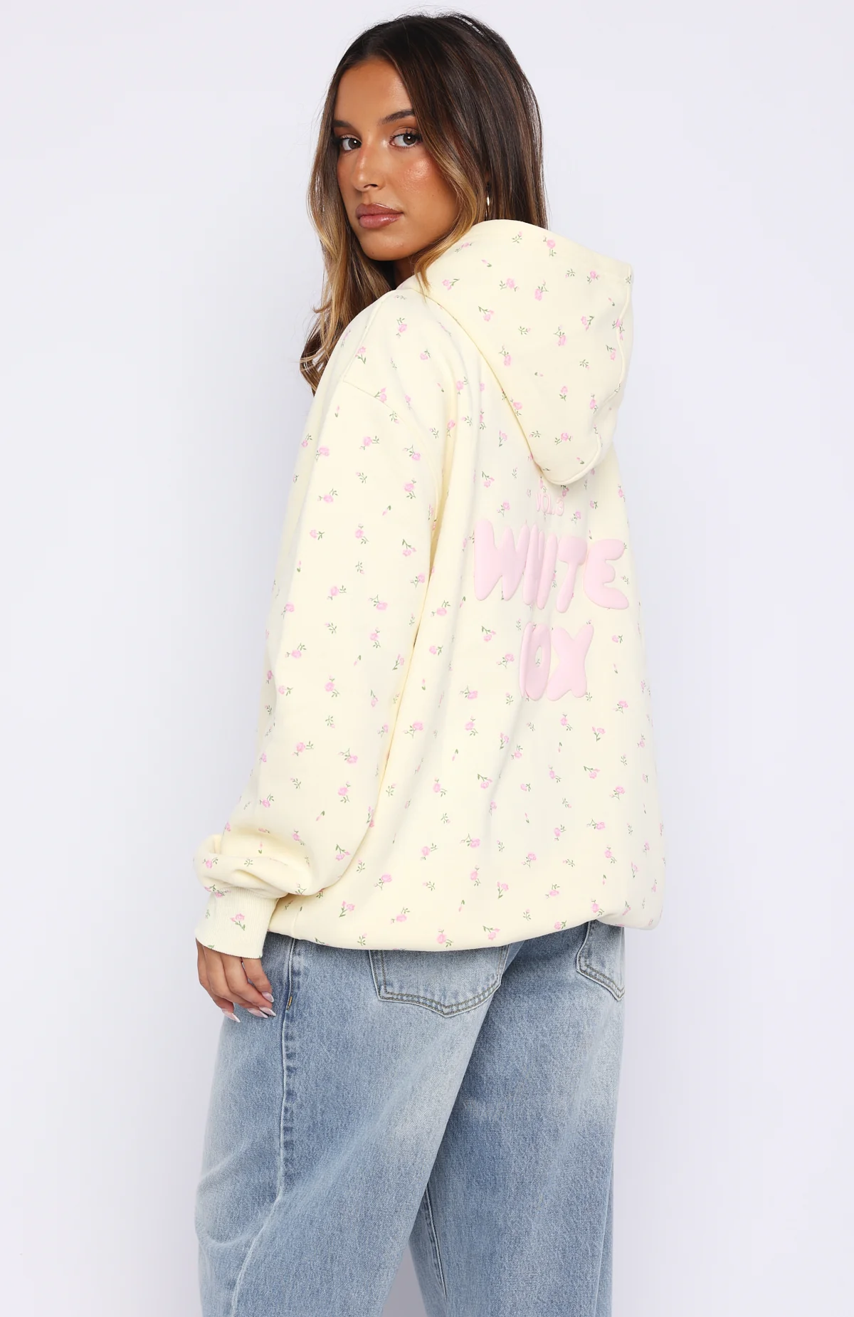 Offstage Printed Oversized Hoodie Lemon Ditsy - Image 3