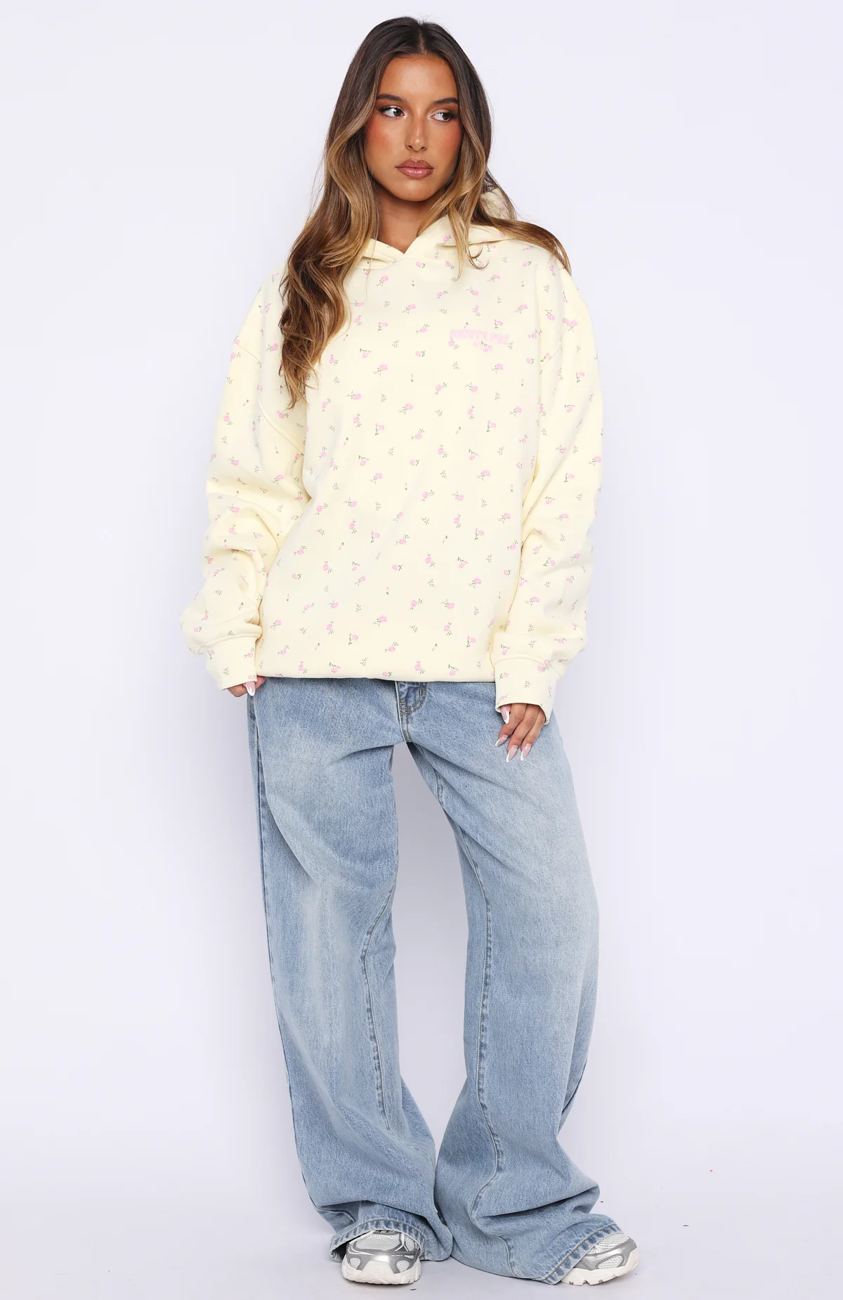 Offstage Printed Oversized Hoodie Lemon Ditsy - Image 5