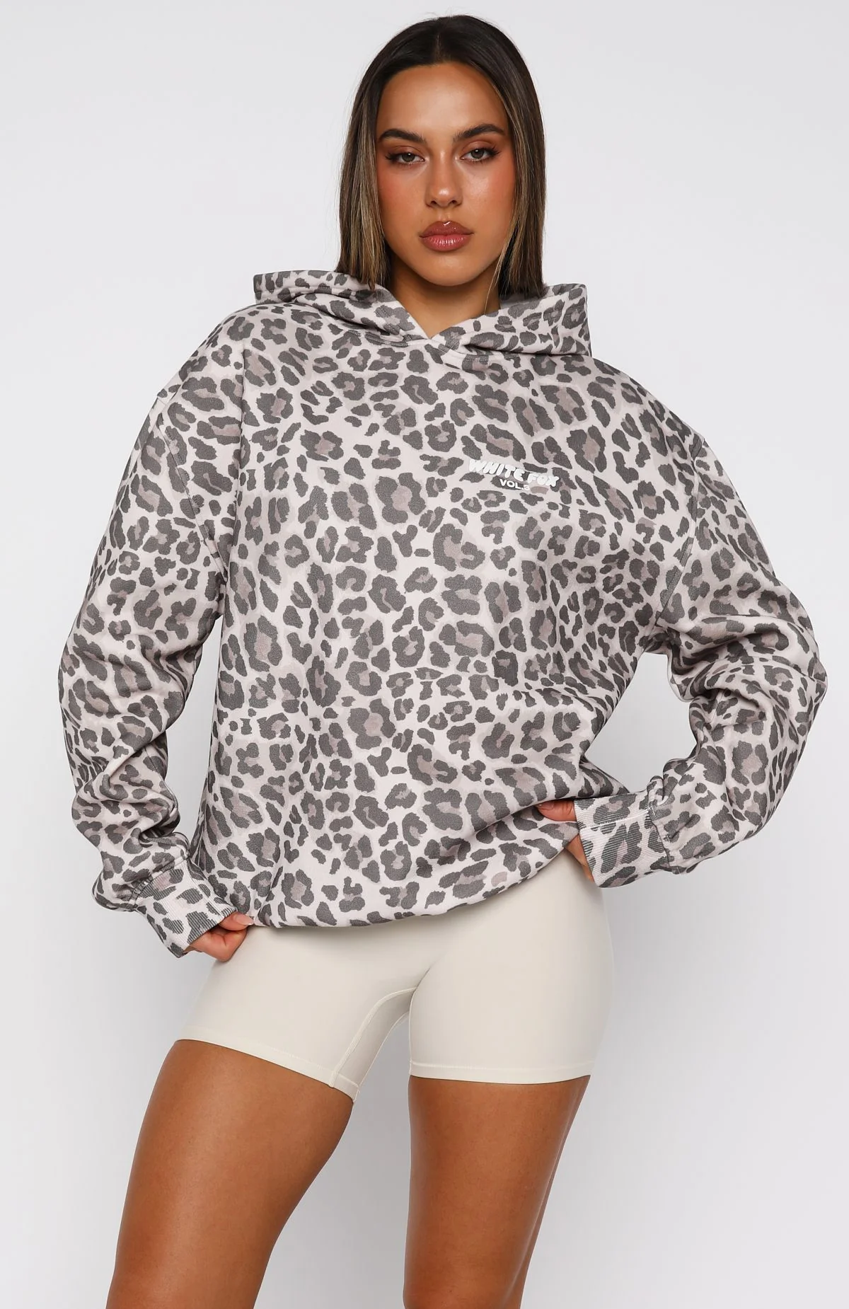 Offstage Printed Oversized Hoodie Leopard - Image 2