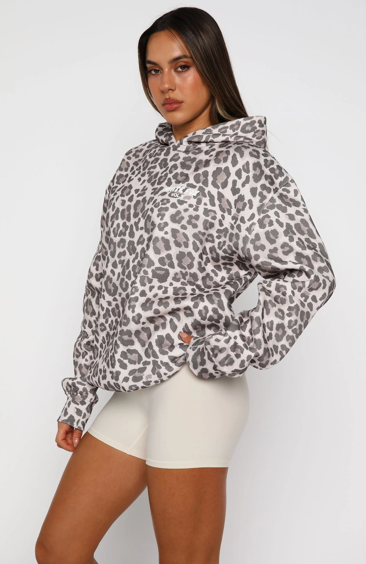 Offstage Printed Oversized Hoodie Leopard - Image 3
