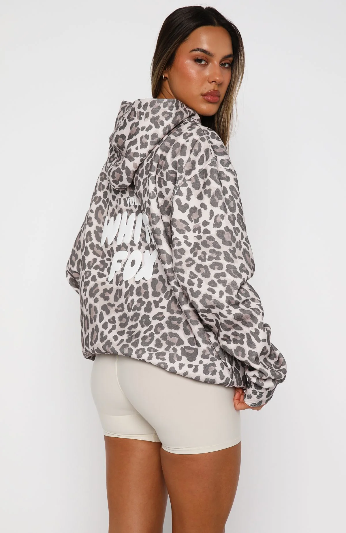 Offstage Printed Oversized Hoodie Leopard - Image 4