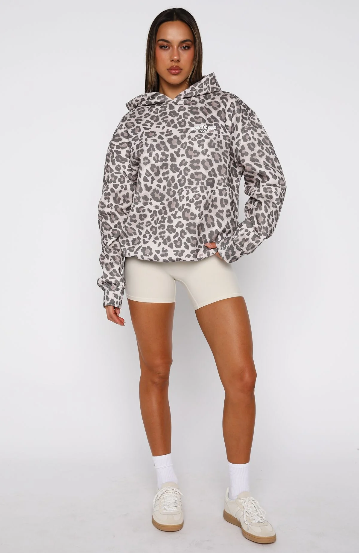 Offstage Printed Oversized Hoodie Leopard - Image 5