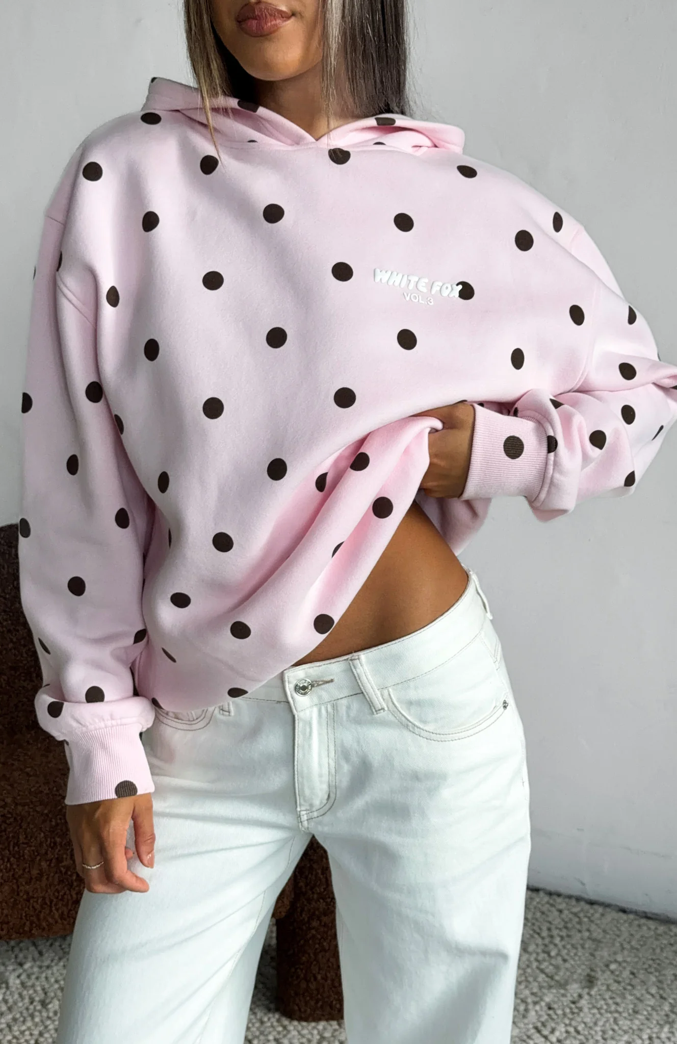 Offstage Printed Oversized Hoodie Posy Polka Dot - Image 2