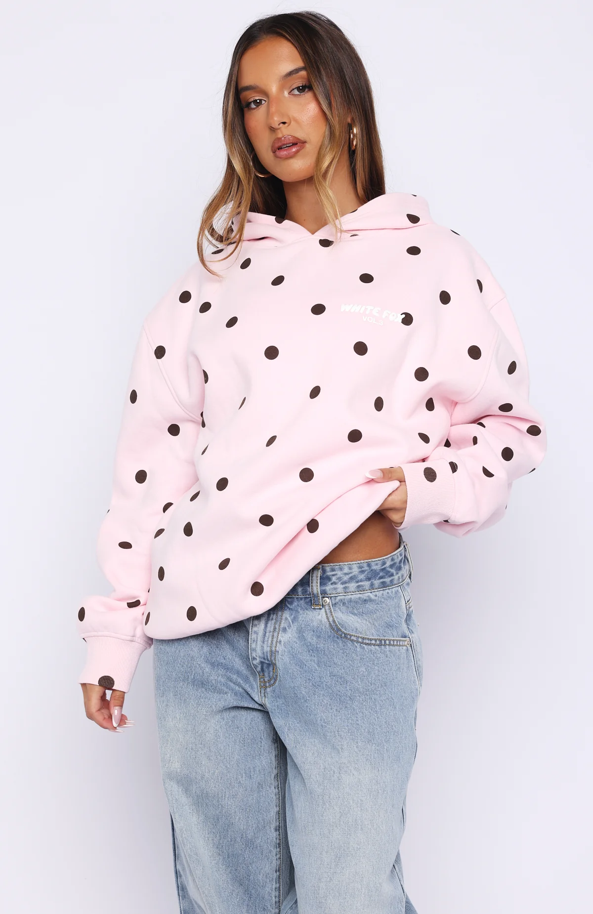 Offstage Printed Oversized Hoodie Posy Polka Dot - Image 4