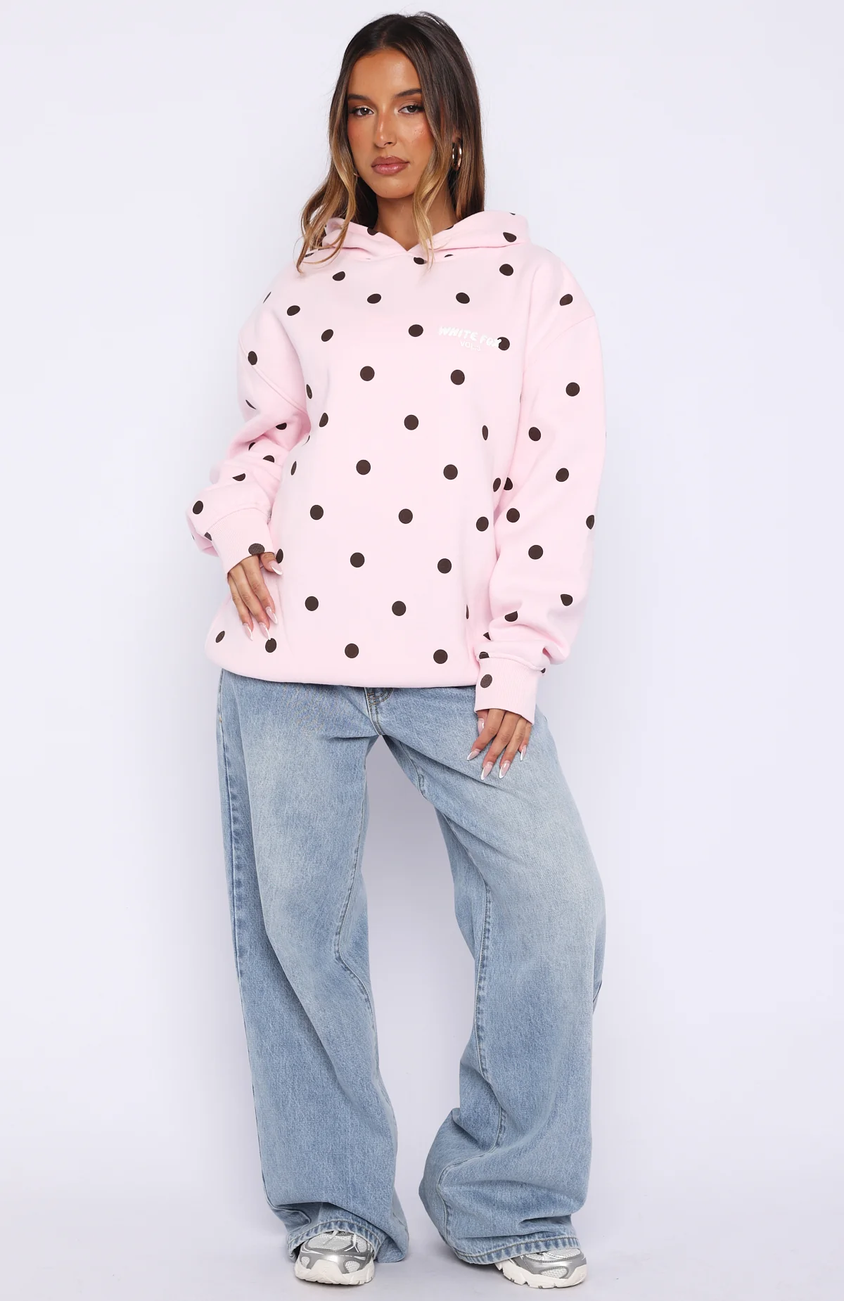 Offstage Printed Oversized Hoodie Posy Polka Dot - Image 6