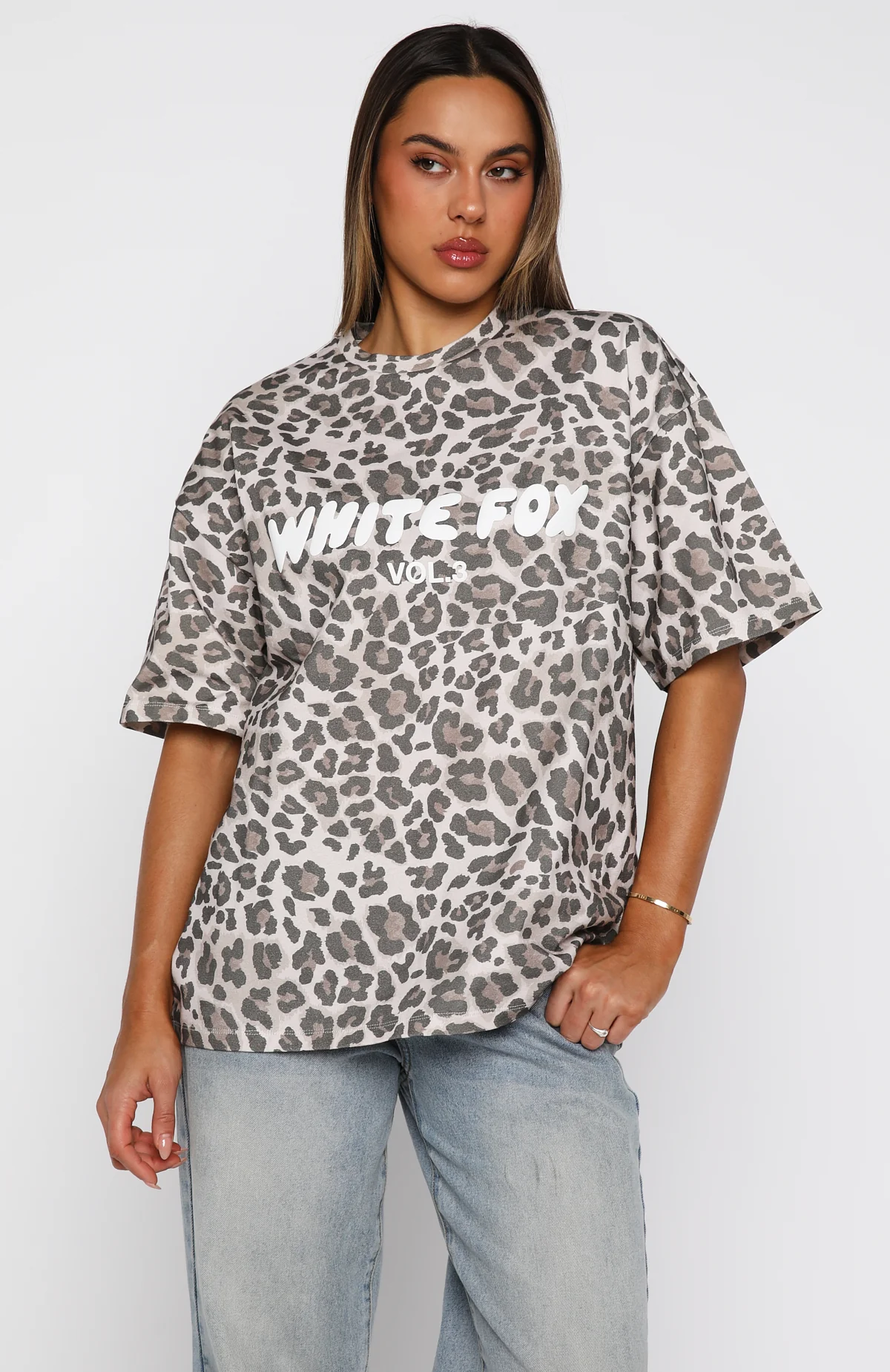 Offstage Printed Oversized Tee Leopard - Image 2