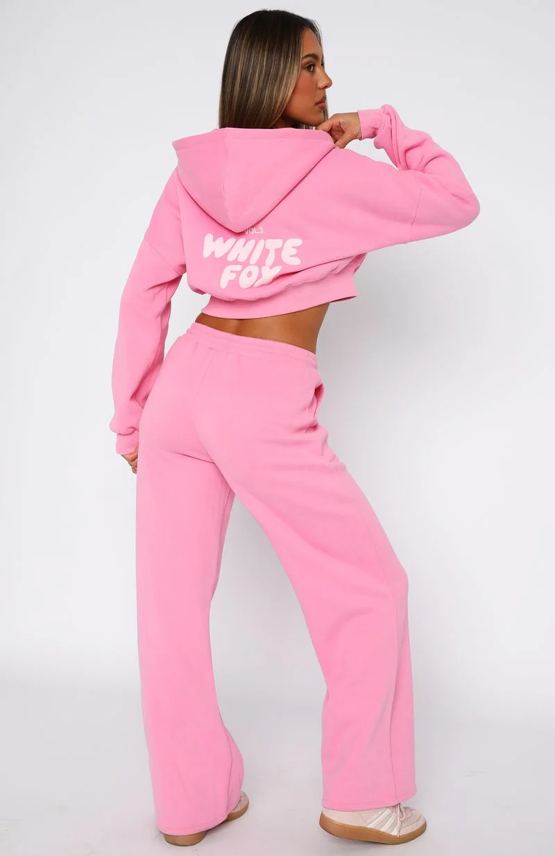Offstage Wide Leg Sweatpants Bubblegum - Image 4