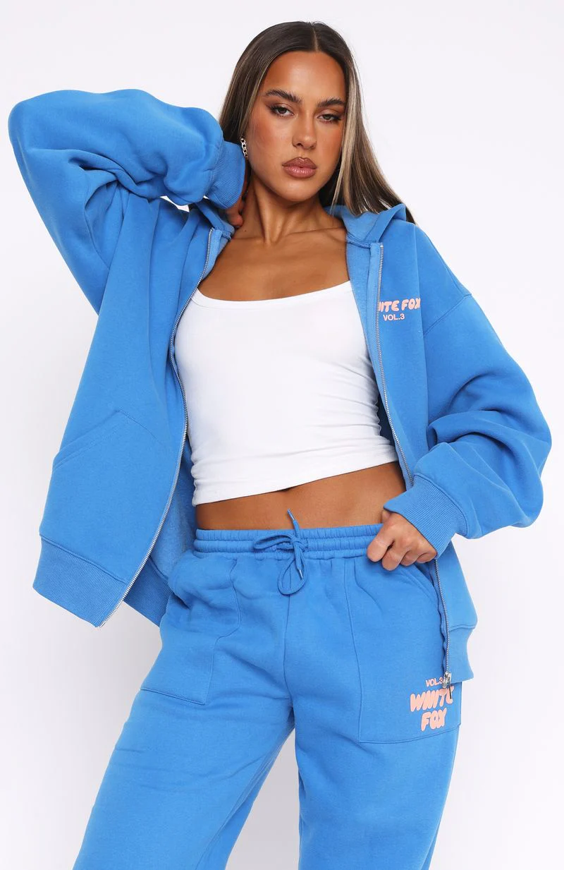 Offstage Zip Front Hoodie Azure - Image 2