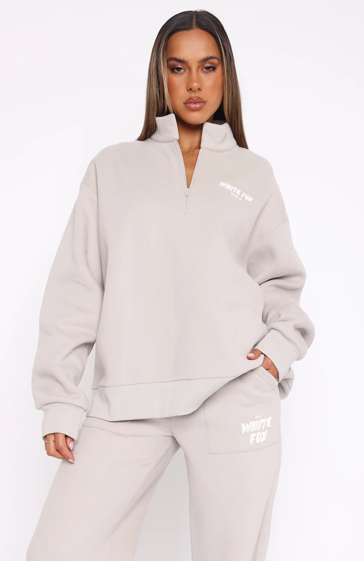 Offstage Zip Front Sweater Moon - Image 2