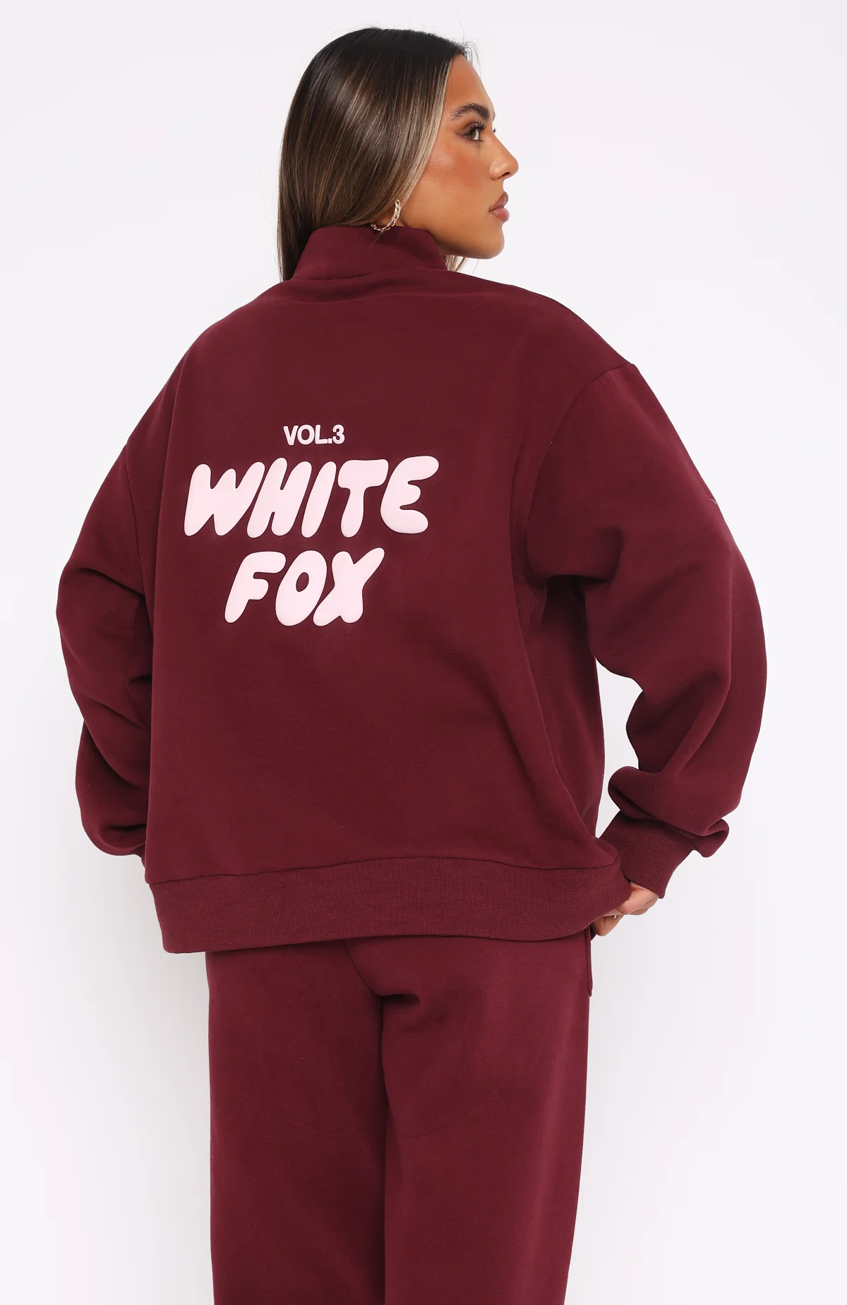 Offstage Zip Front Sweater Red Velvet - Image 4