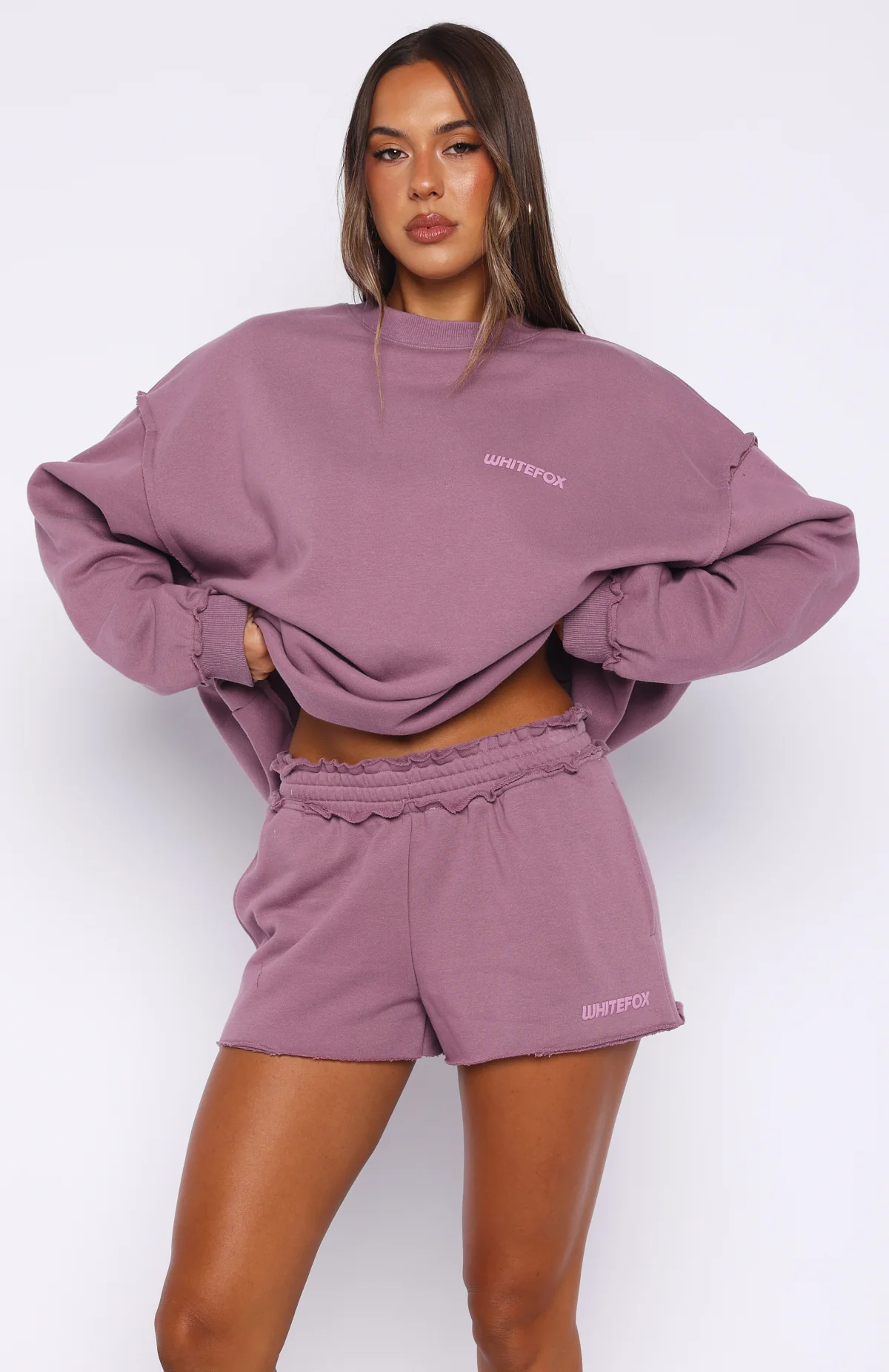 On My Own Terms Lounge Shorts Dusty Plum - Image 2