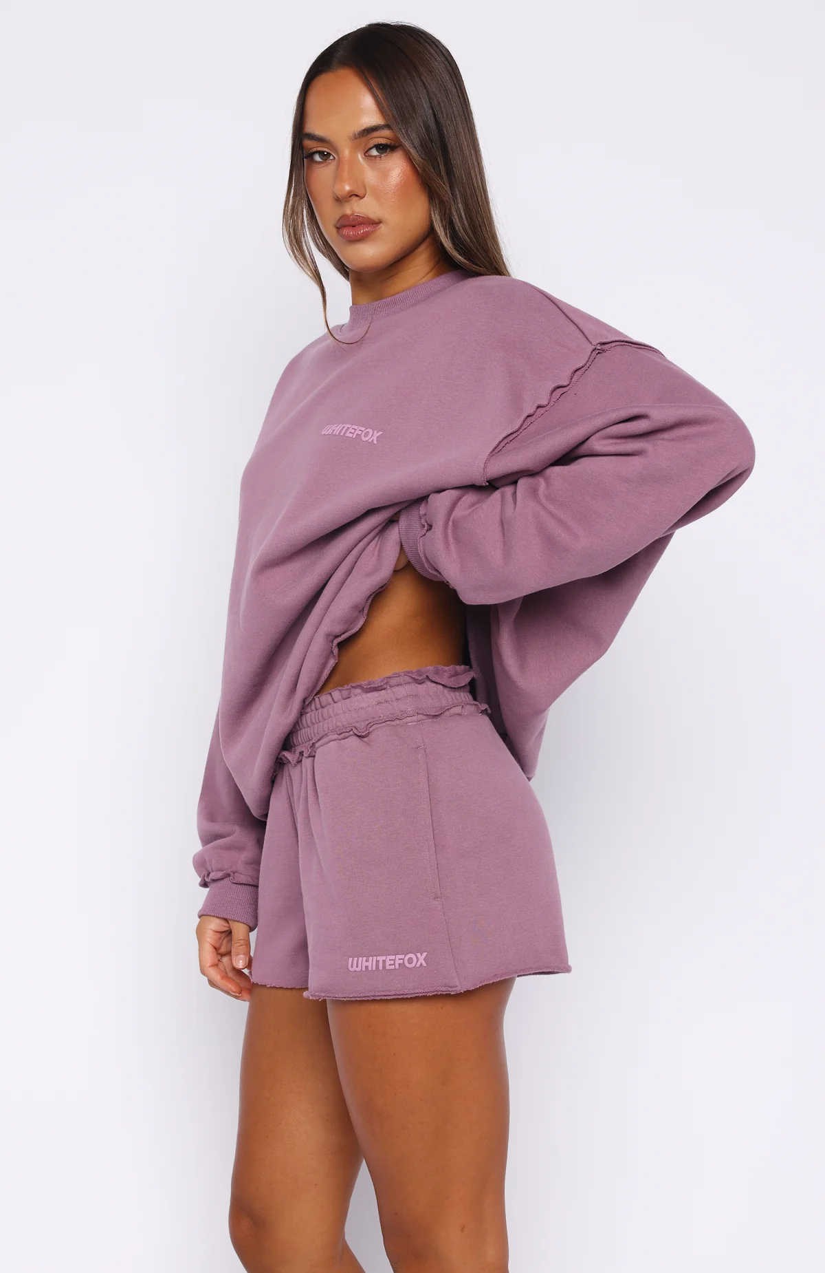 On My Own Terms Lounge Shorts Dusty Plum - Image 3