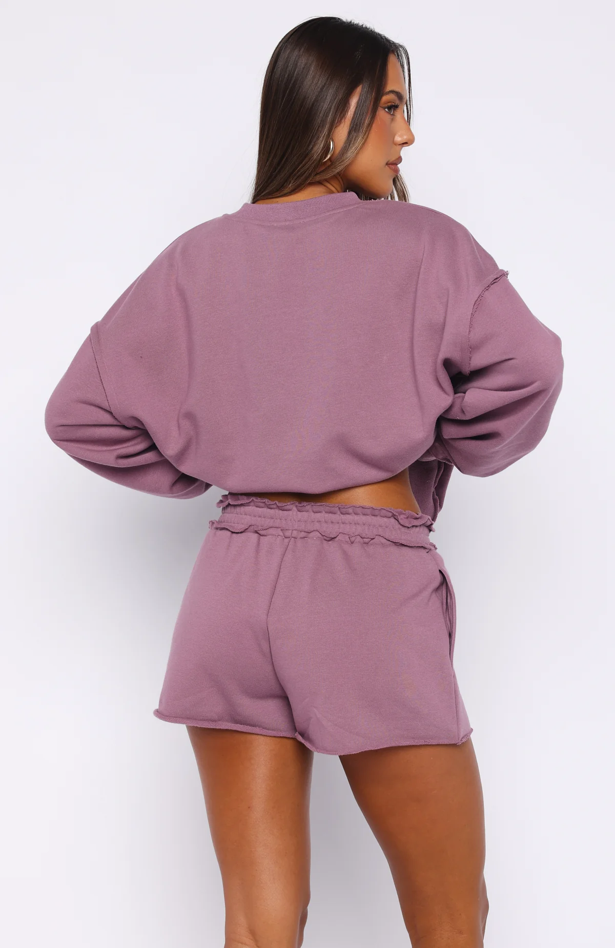 On My Own Terms Lounge Shorts Dusty Plum - Image 4